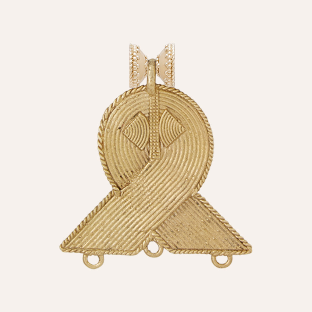 African Brass Ribbon Centerpiece