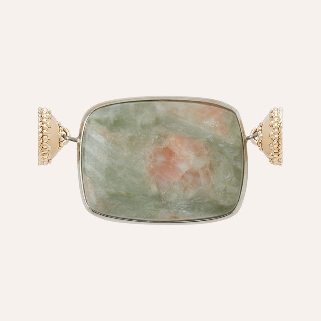 Pink Seraphinite Cabochon Centerpice
