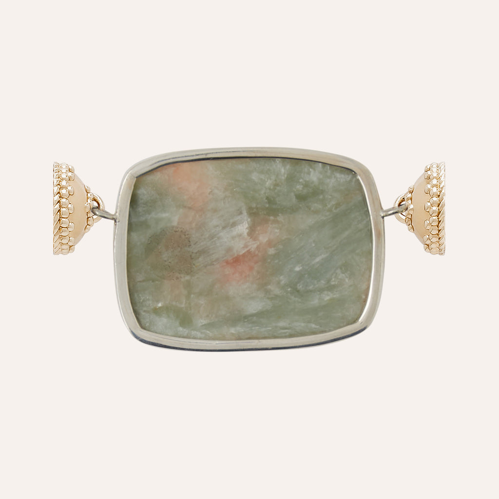 Pink Seraphinite Cabochon Centerpice