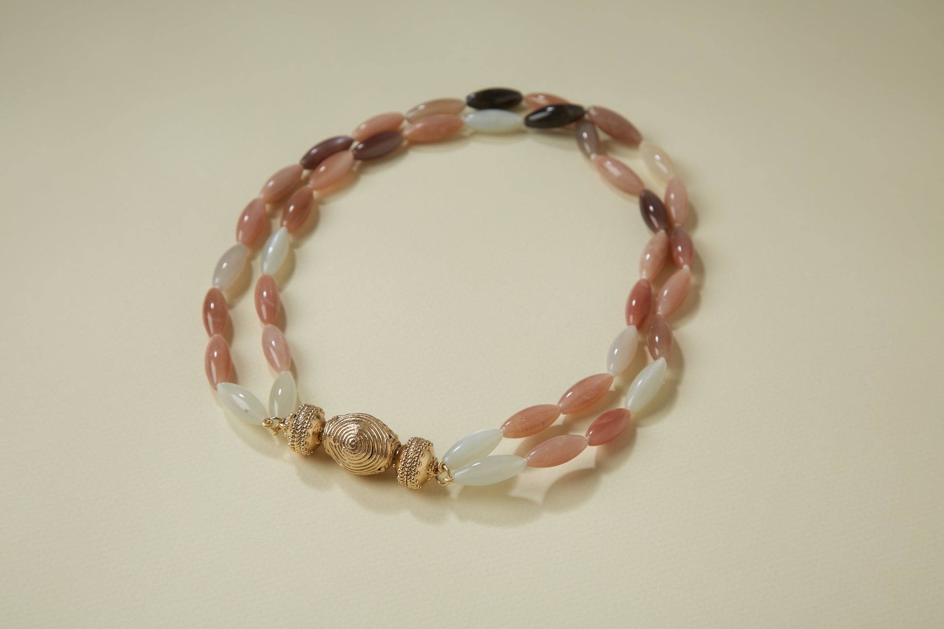 Multi-Color Moonstone Double Strand Necklace