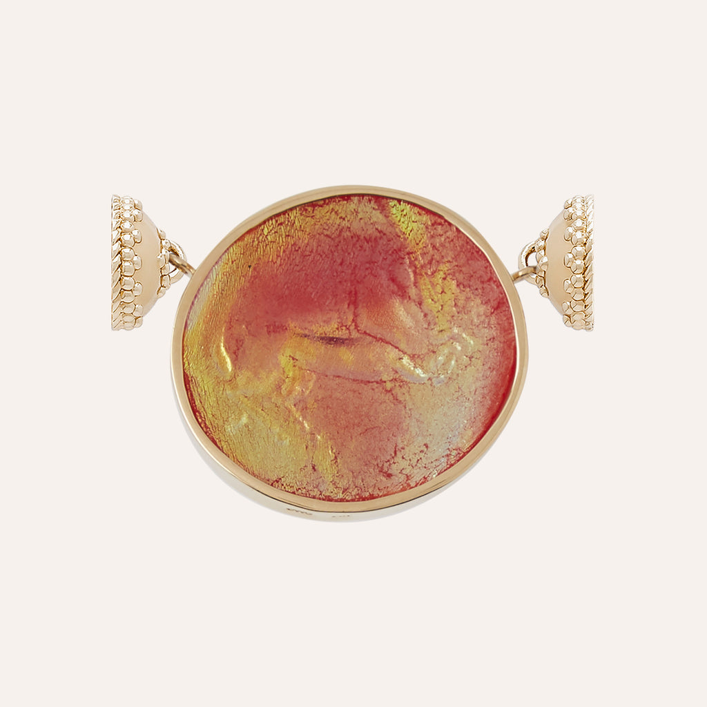 Classic Intaglio Horse Iridescent Sunset Chiara Glass