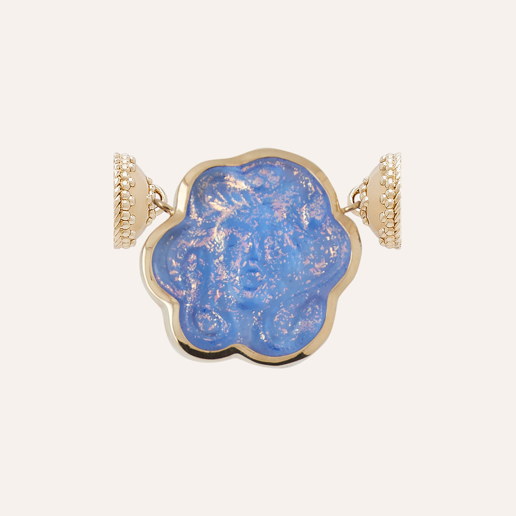 Classic Medusa Iridescent Royal Blue Chiara Glass