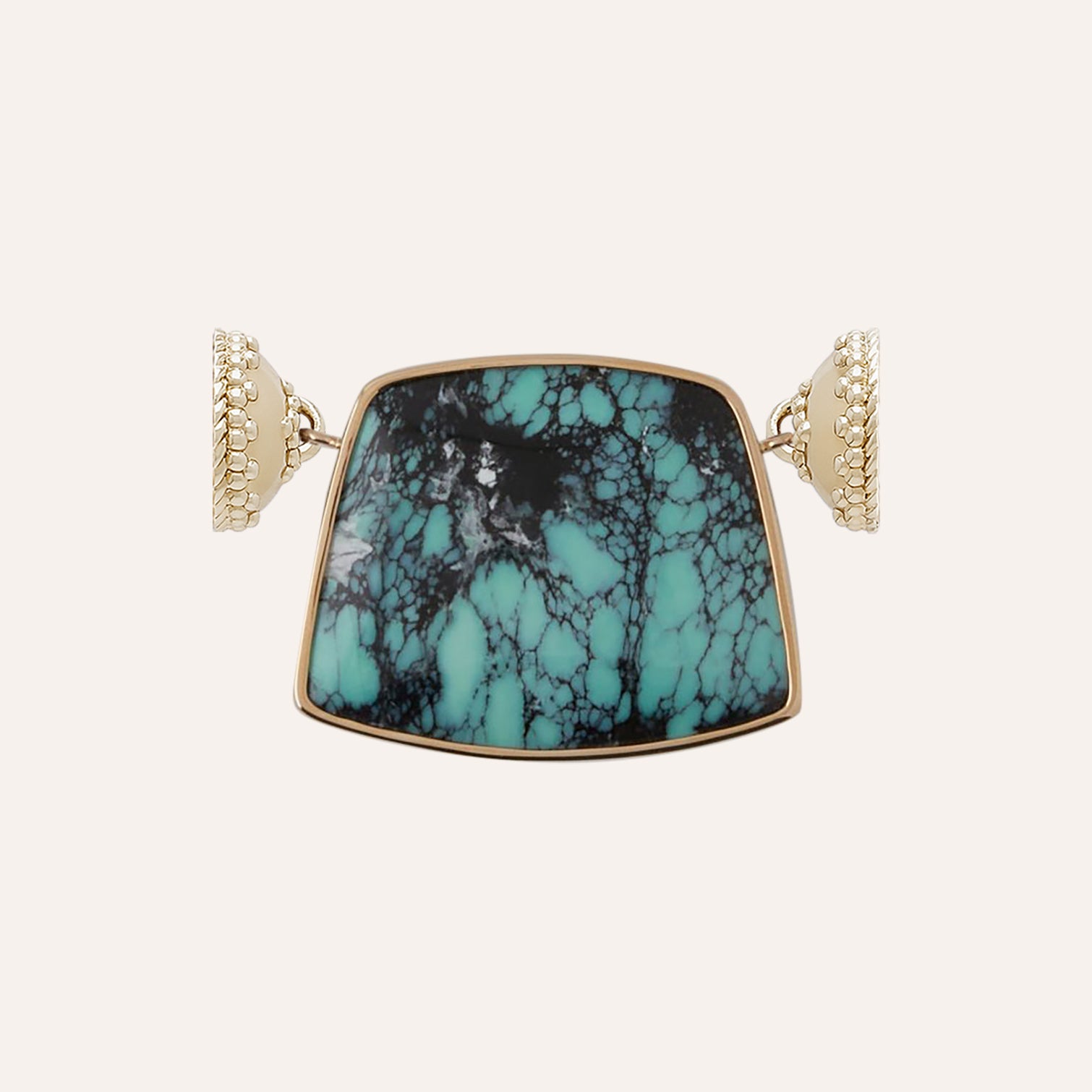 Green Persian Variscite Shield Centerpiece
