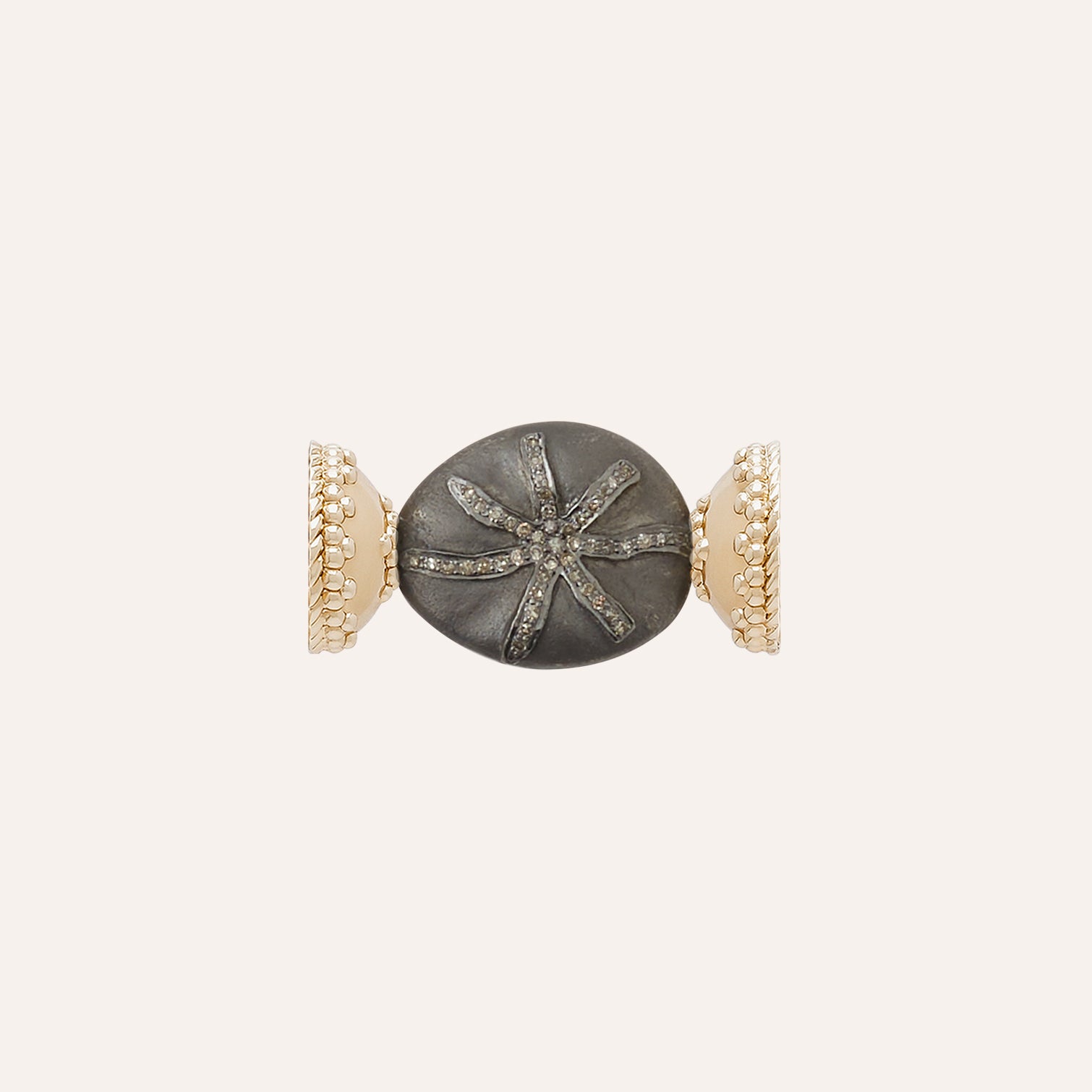 Sterling Silver Oval Diamond Star Centerpiece