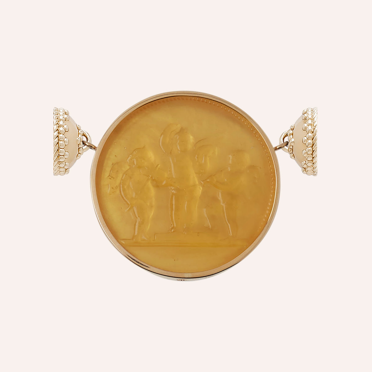 Classic Angel Symphony Citrine Chiara Glass Centerpiece