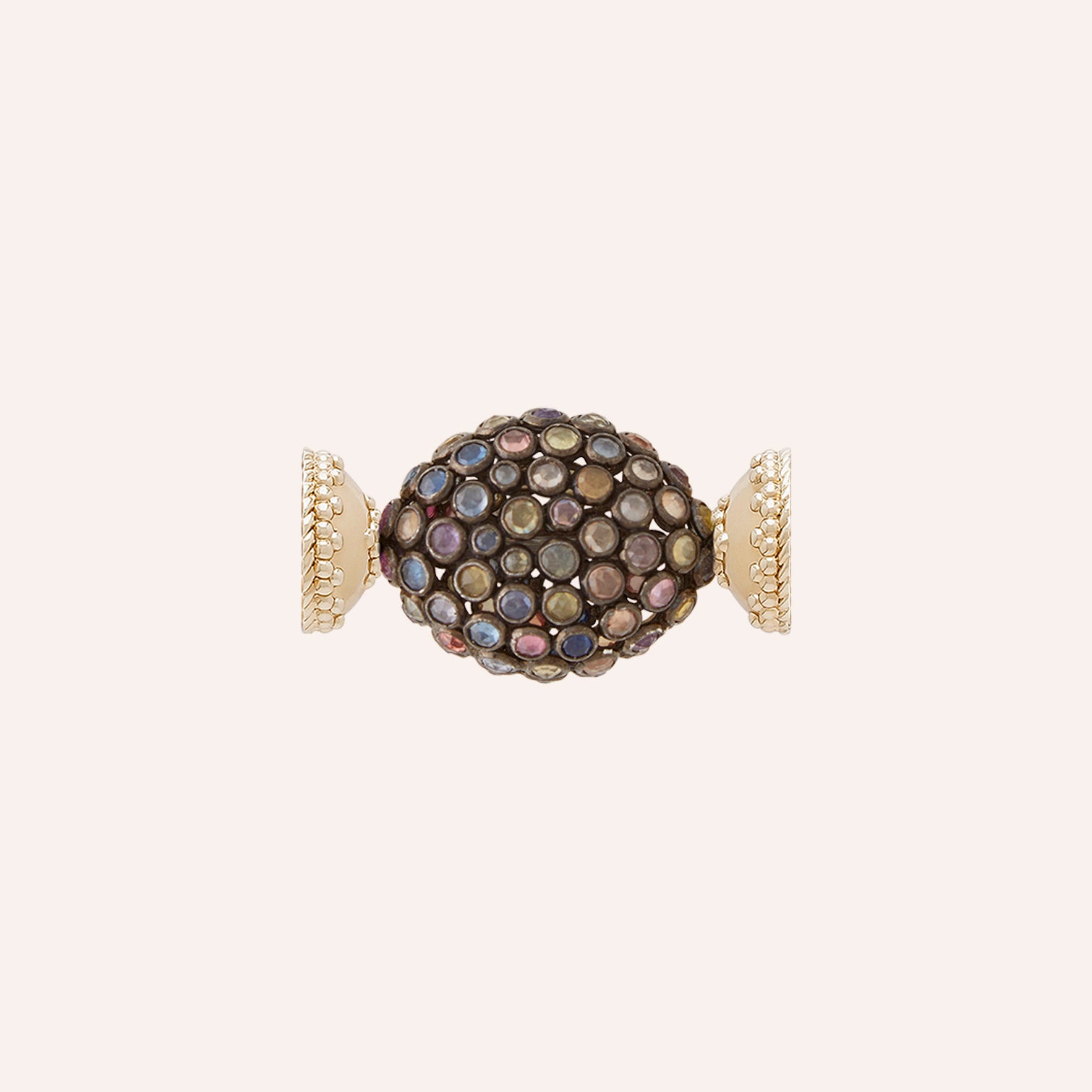 Multicolor Pavé Sapphire Rhodium Centerpiece