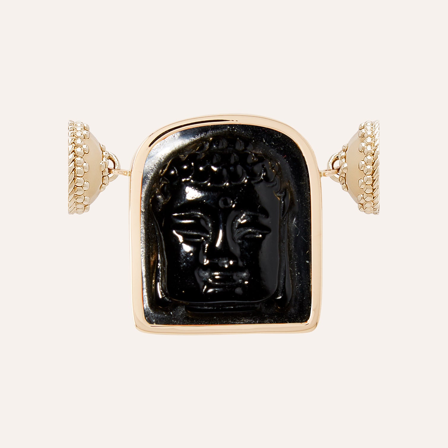 Chiara Glass Black Buddha Centerpiece