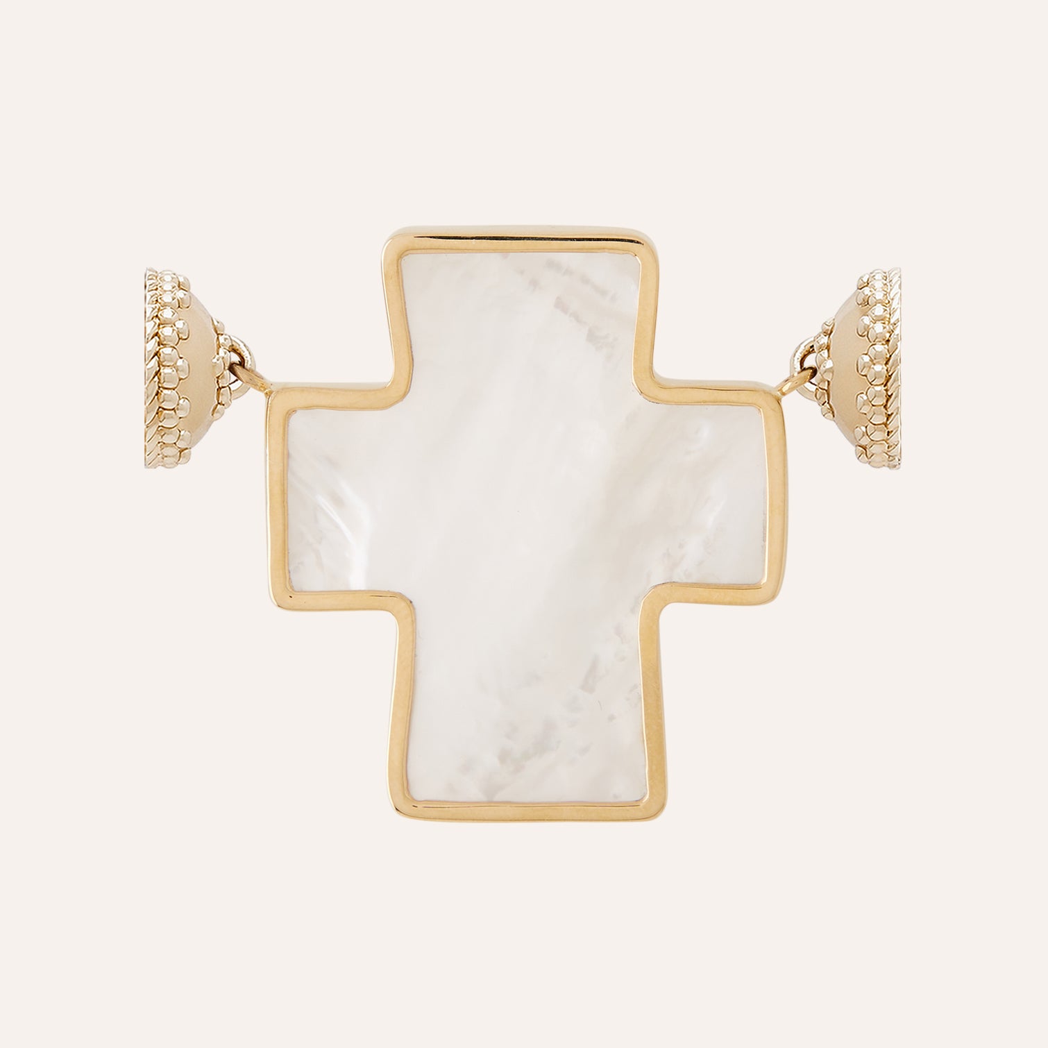 14K Mother of Pearl Cross Centerpiece