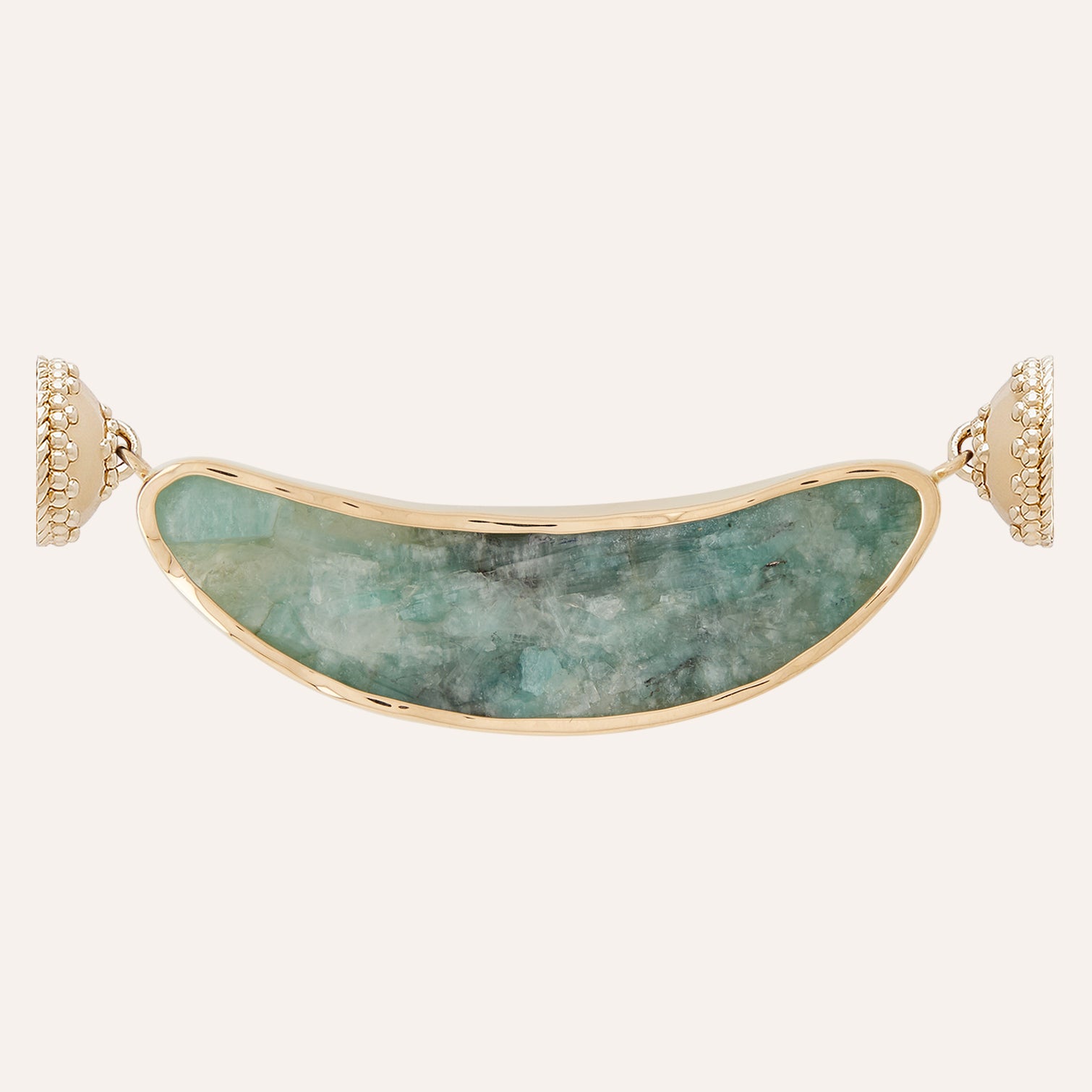 Large Half Moon Emerald Centerpiece