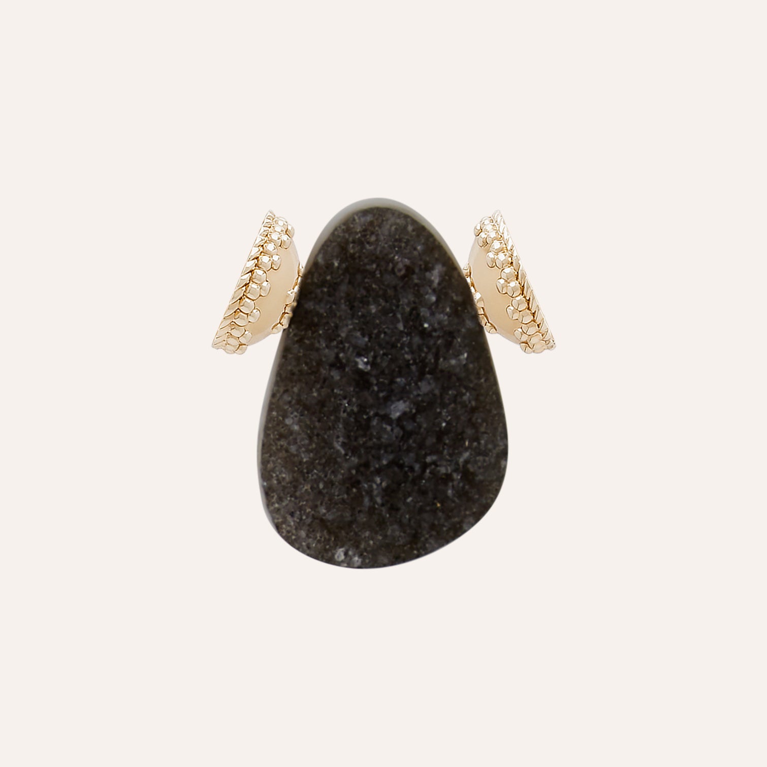 Black Druzy Oblong Small Centerpiece