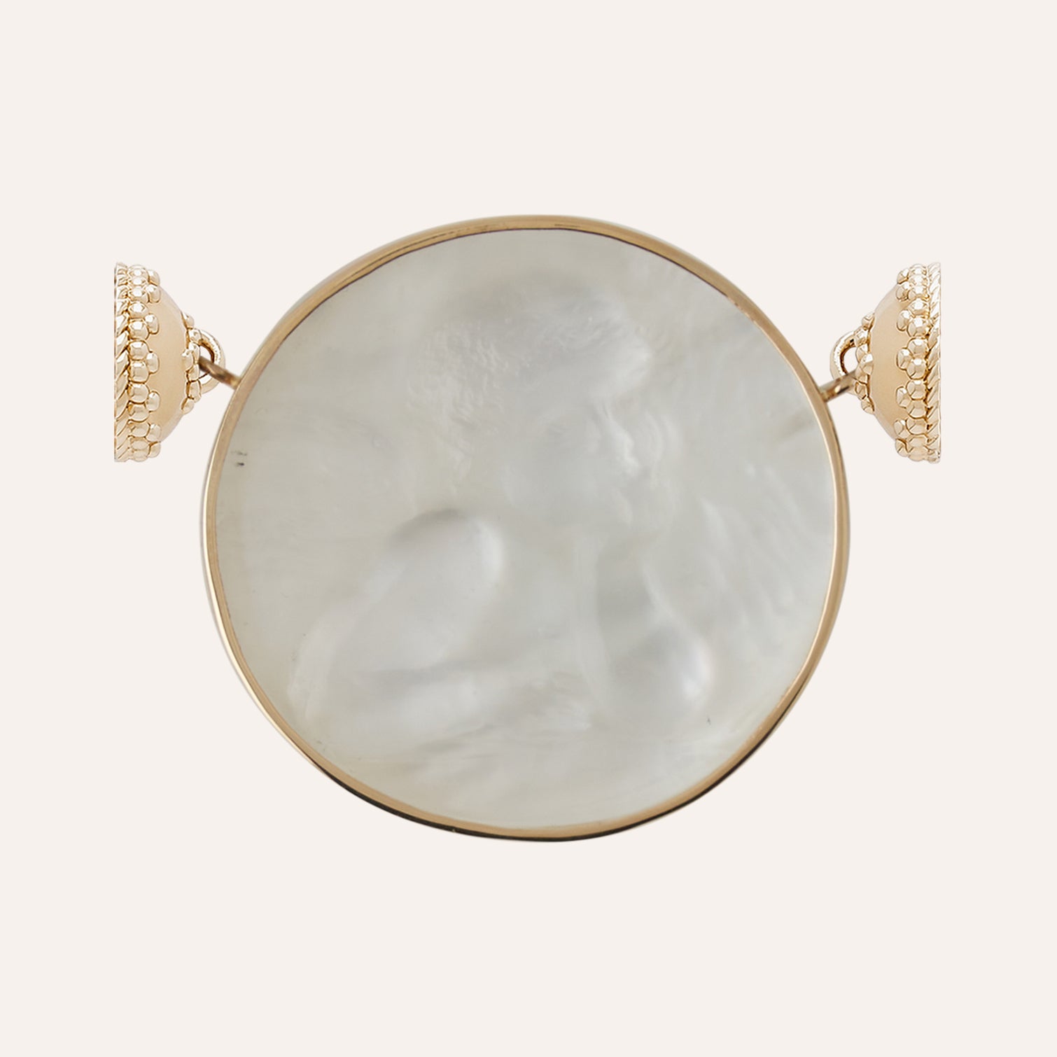 14K Classic Cherub Clear Italian Glass Centerpiece