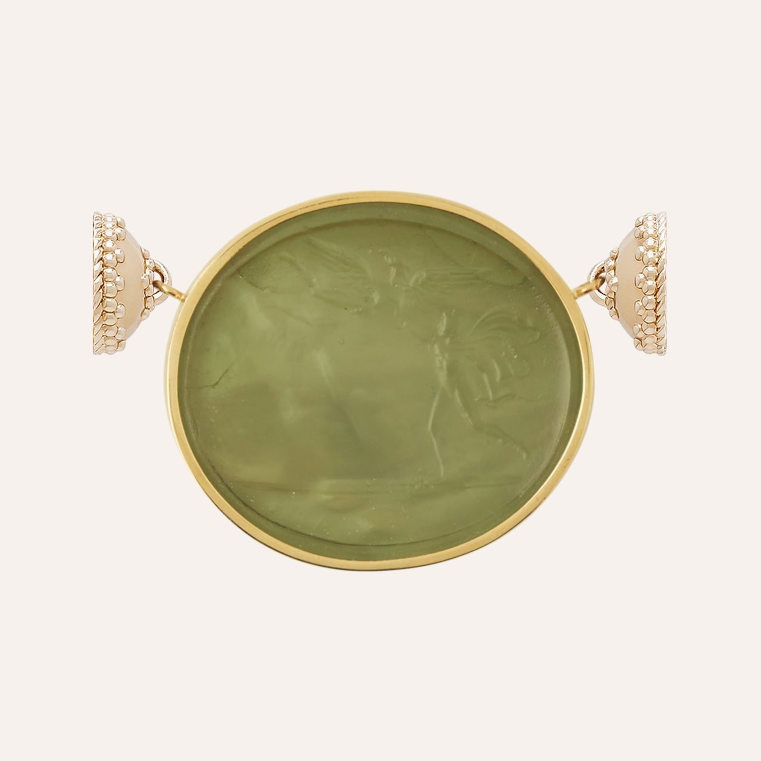 Classic Flight of Eros Grey Italian Glass Centerpiece