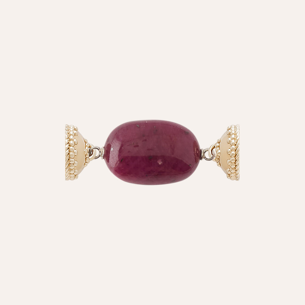 Natural Purple Ruby Nugget Centerpiece