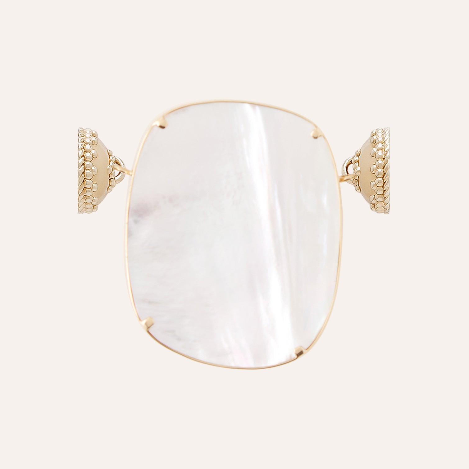 14K Small Orange Calcite Flat Oblong Centerpiece