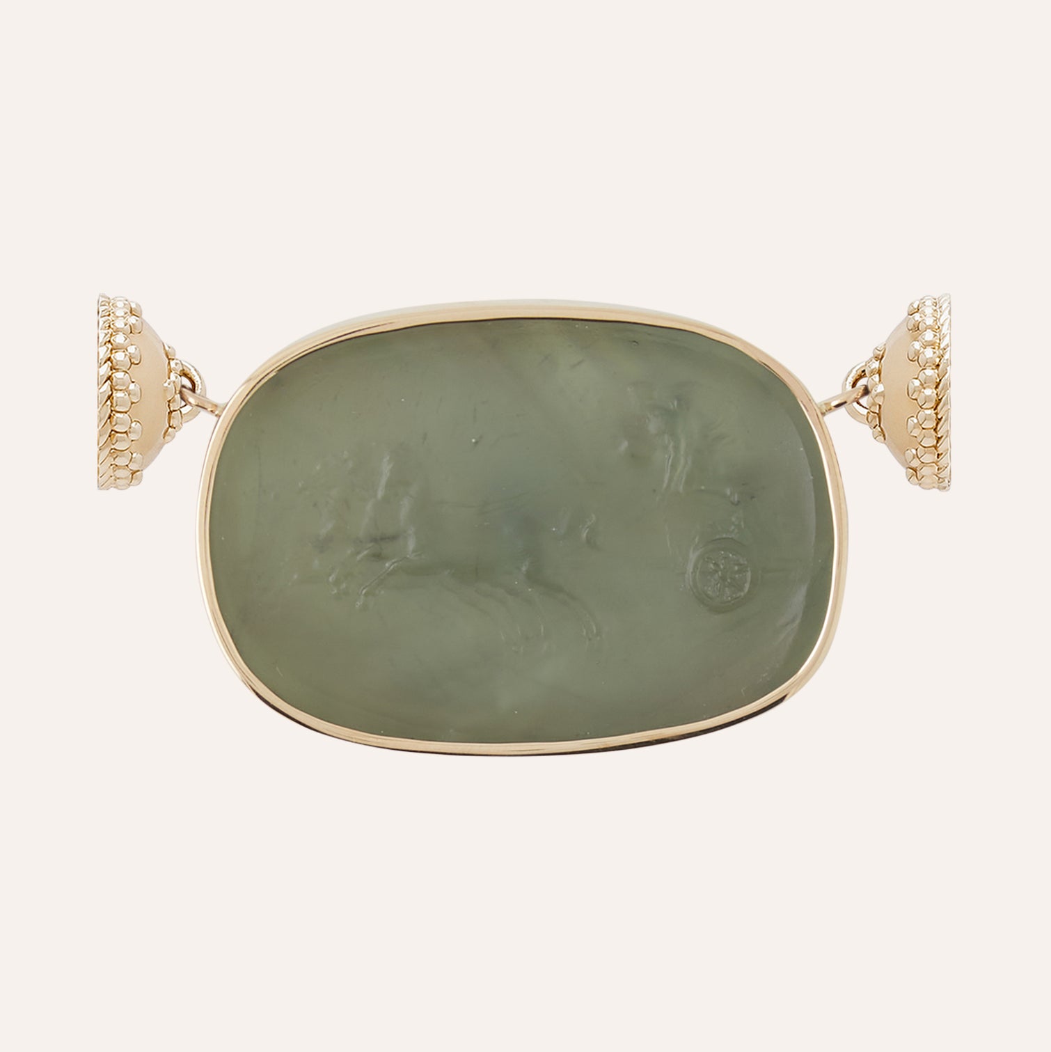Classic Chariot of Helios Slate Chiara Glass Centerpiece