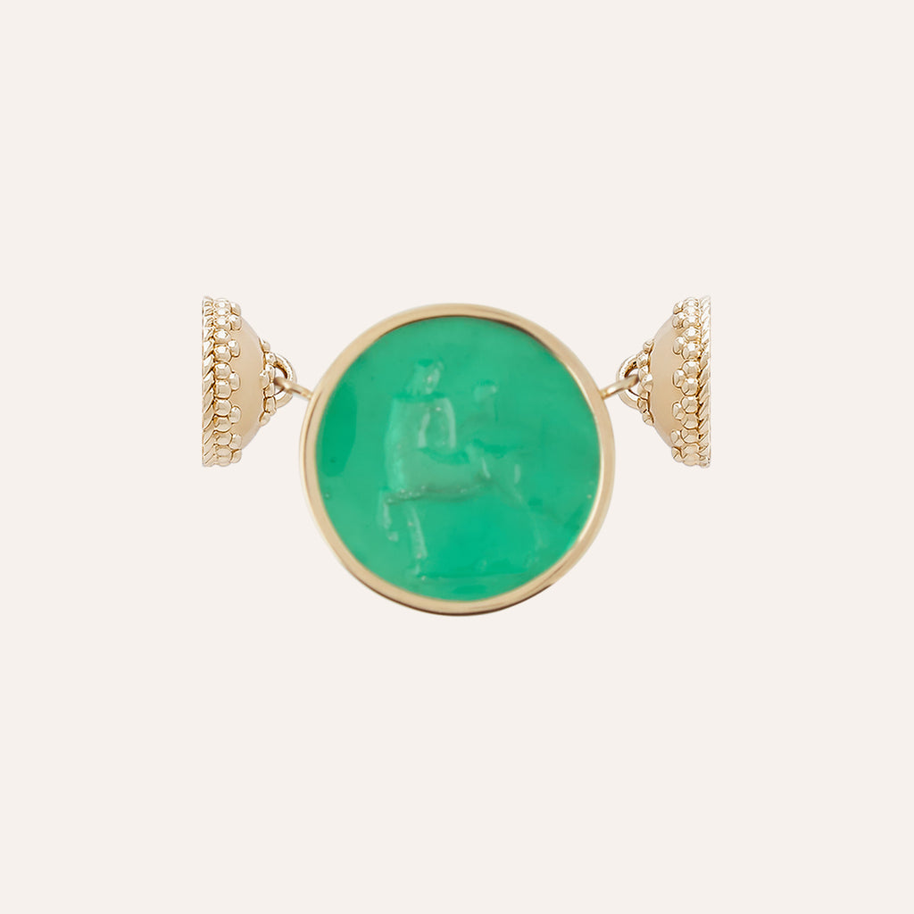 Classic Centaur Emerald Italian Glass