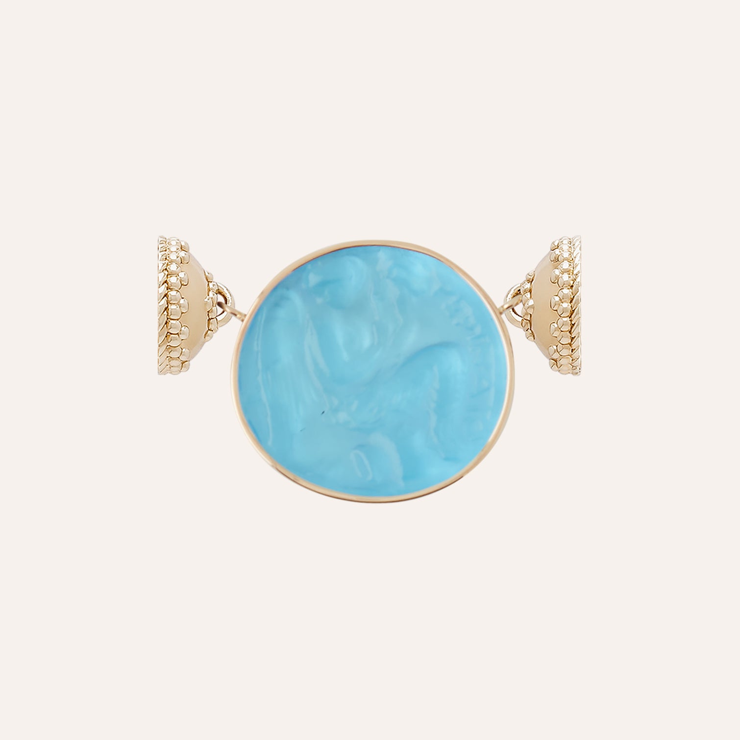 Classic Angel Guard Carribean Blue Chiara Glass