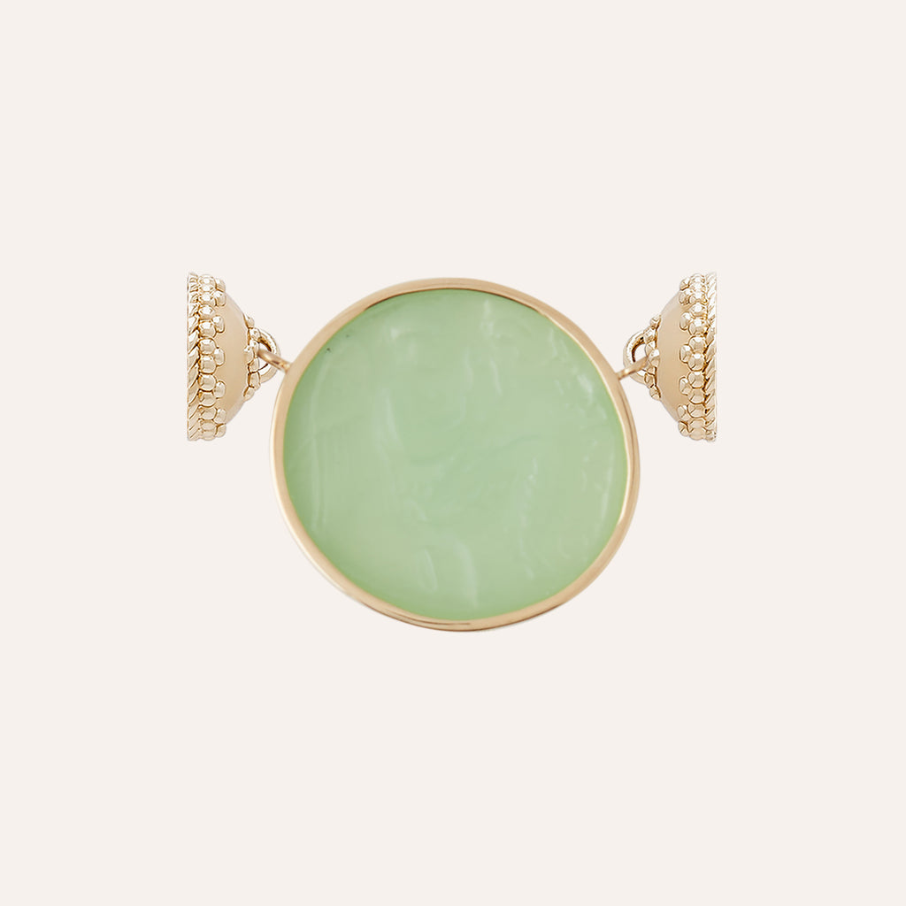 Classic Angel Guard Mint Green Chiara Glass Centerpiece