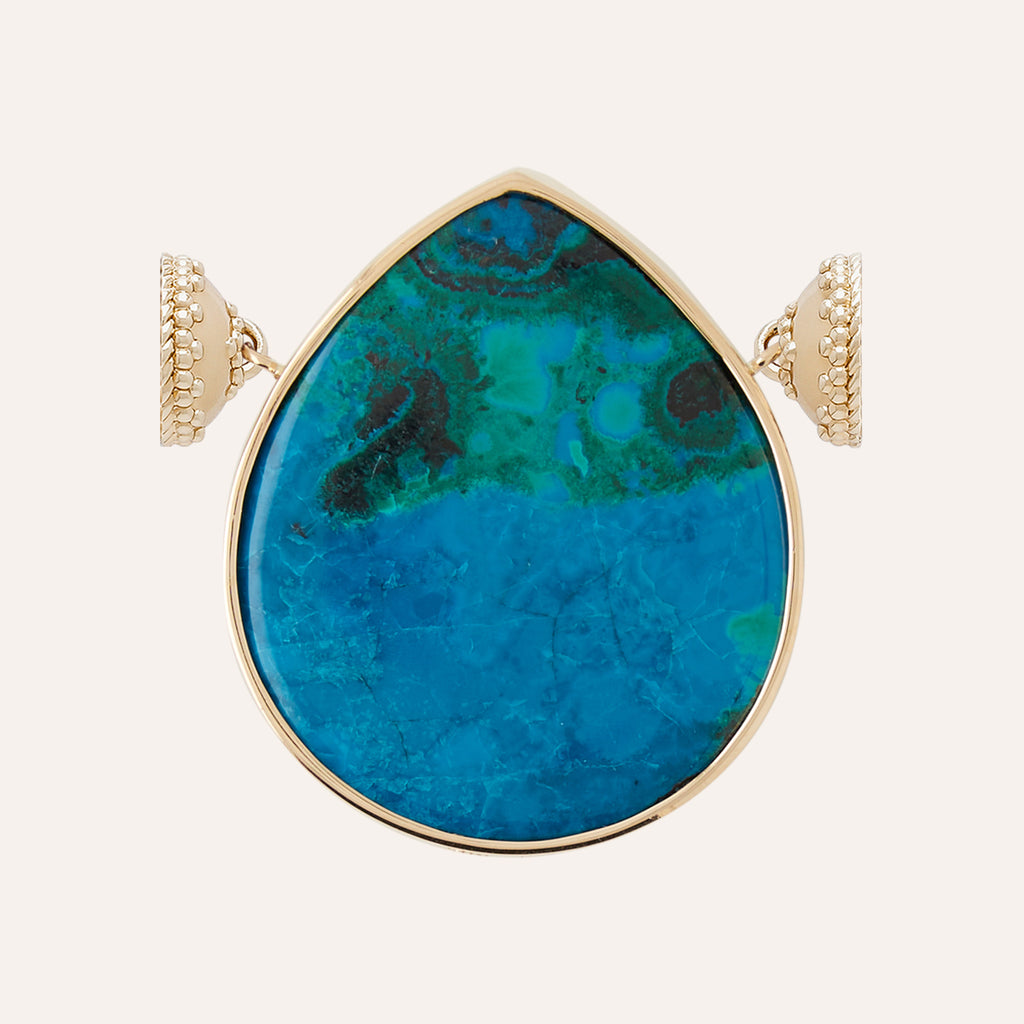 Chrysocolla Teardrop Cabochon Centerpiece