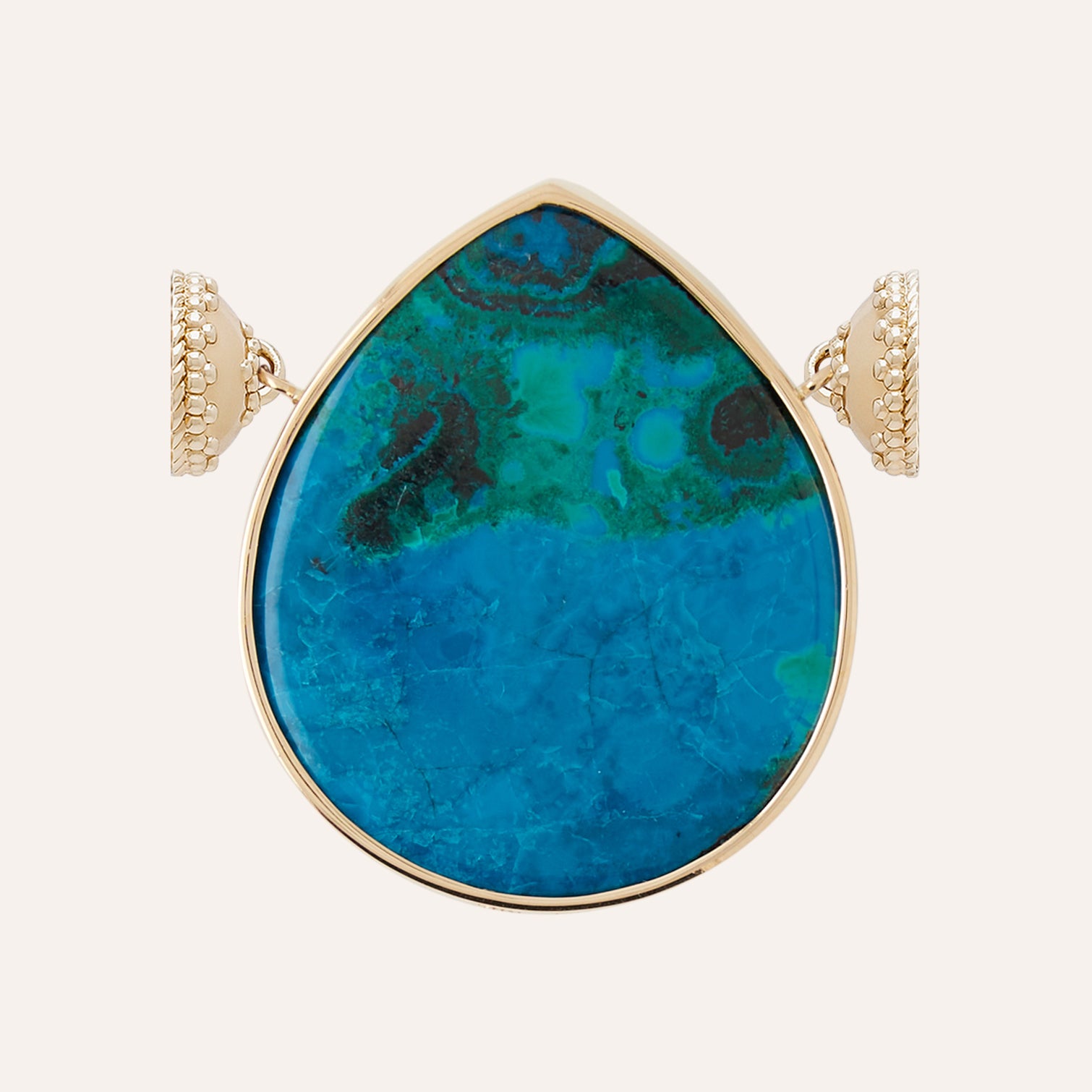 Chrysocolla Teardrop Cabochon Centerpiece