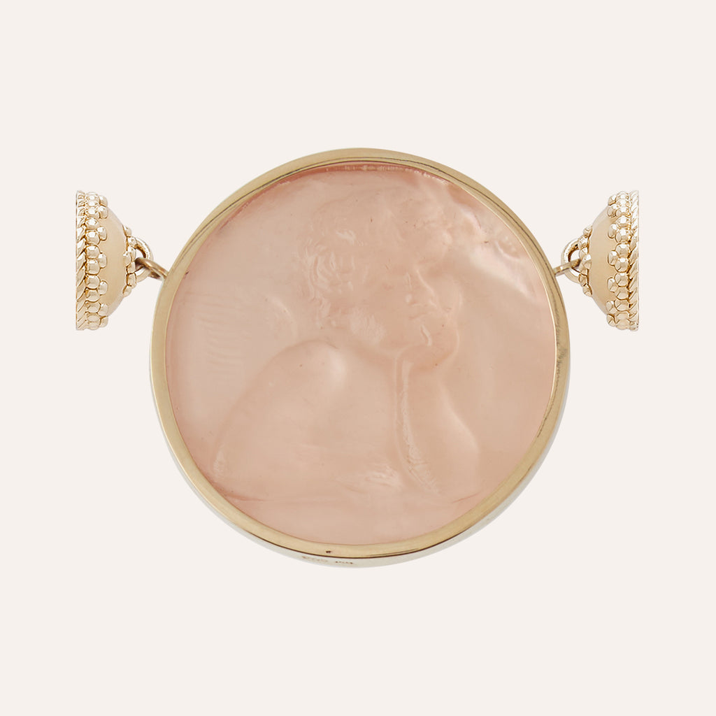Classic Cherub Blush Pink Chiara Glass Centerpiece