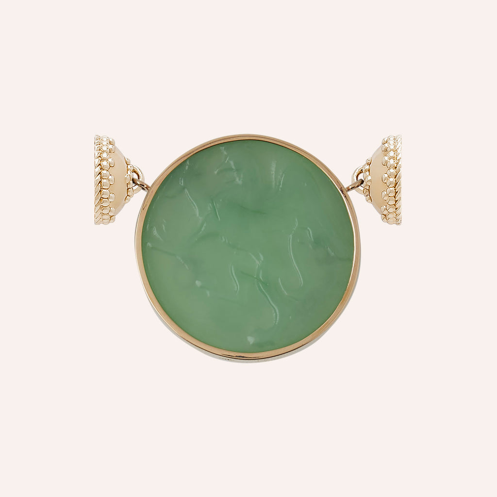 Classic Griffin Sage Green Chiara Glass Centerpiece