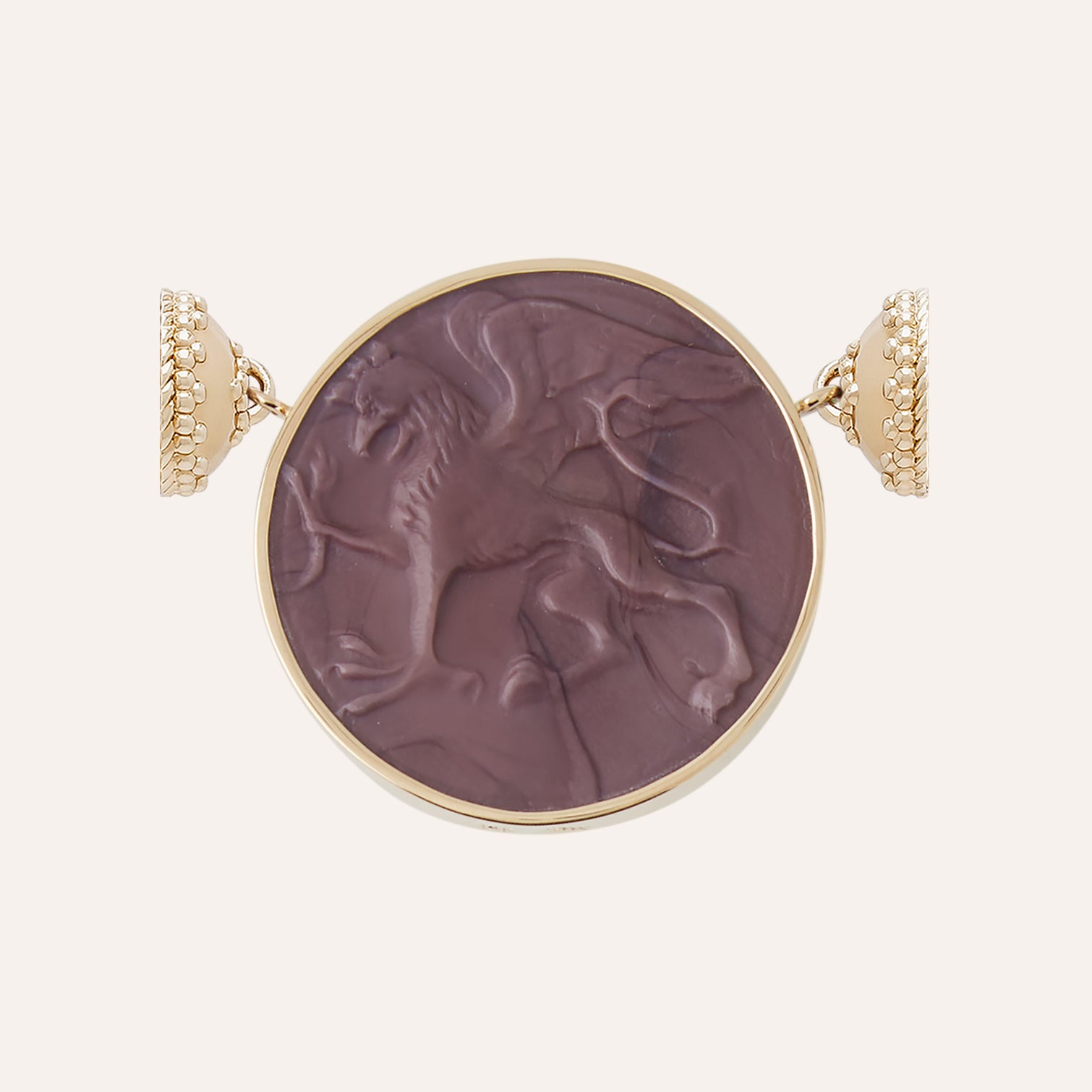 Classic Griffin Plum Chiara Glass Centerpiece