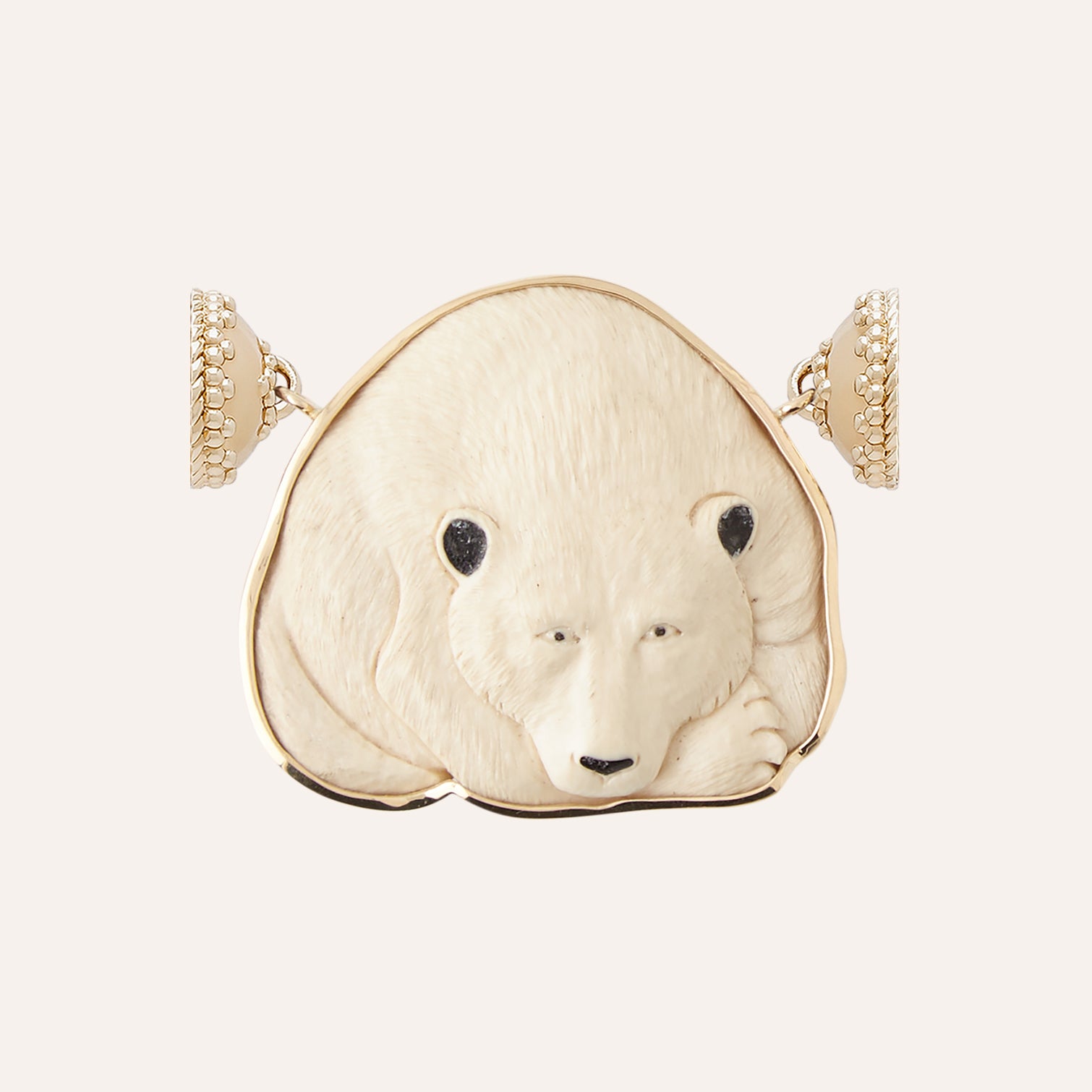 Hand Carved Polar Bear Centerpiece