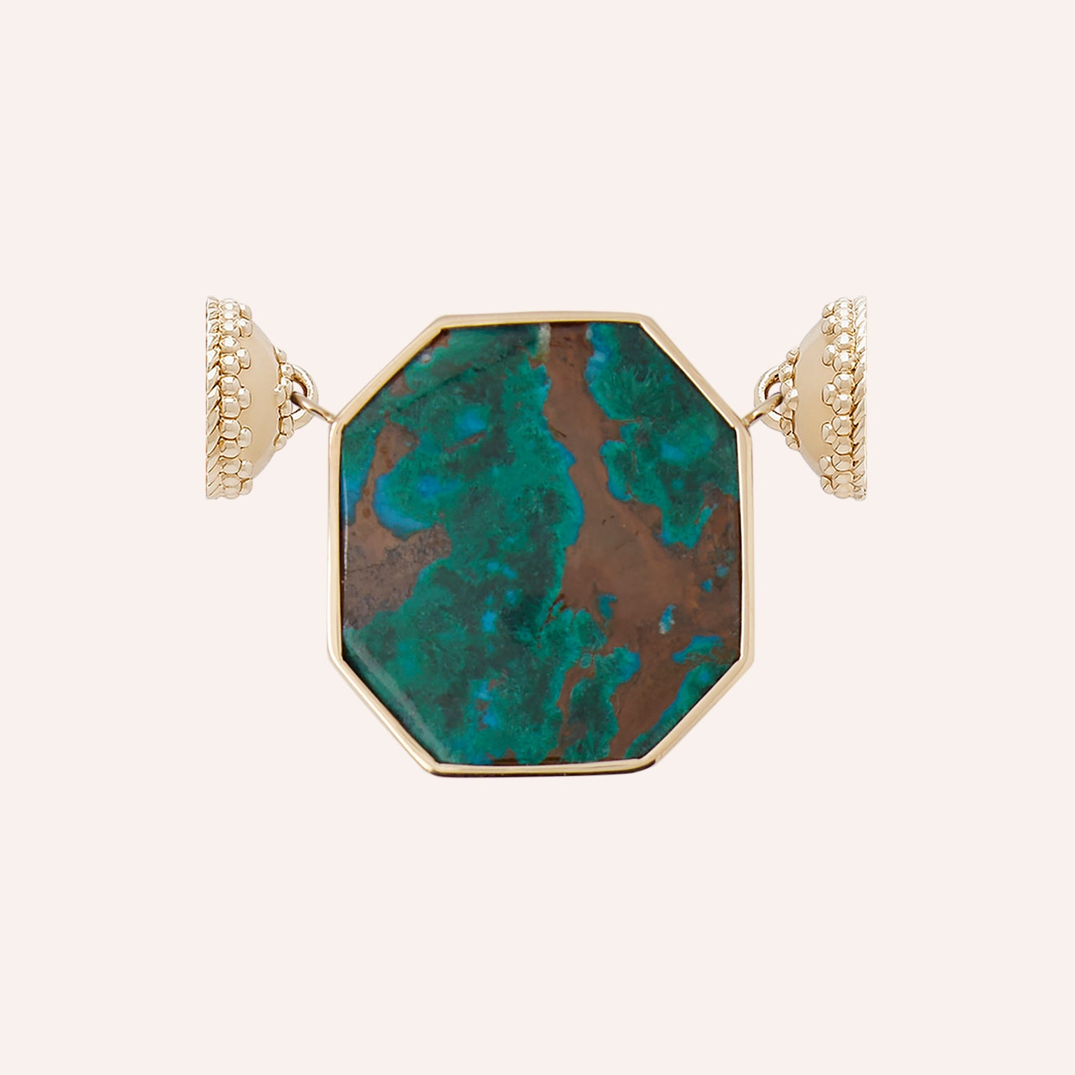 Chrysocolla-Malachite Hexagon Centerpiece