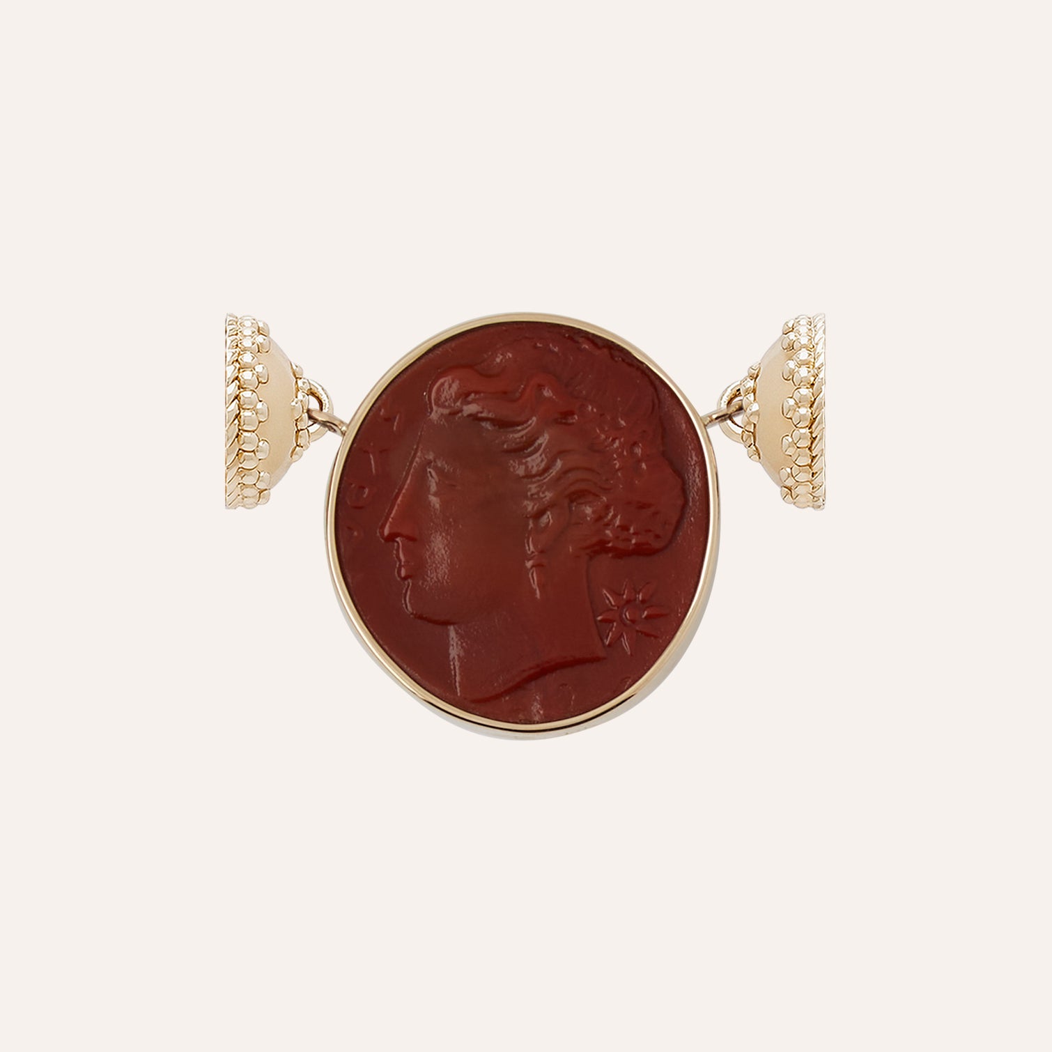 Classic Burnt Orange Classical Cameo Chiara Glass Centerpiece