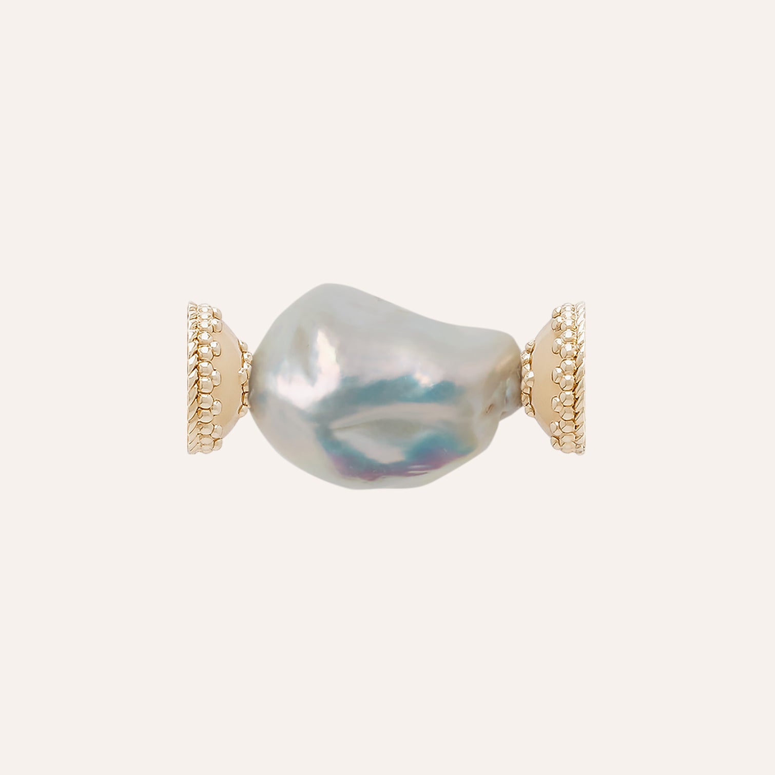 Large Cloud White Freshwater Baroque Pearl Centerpiece