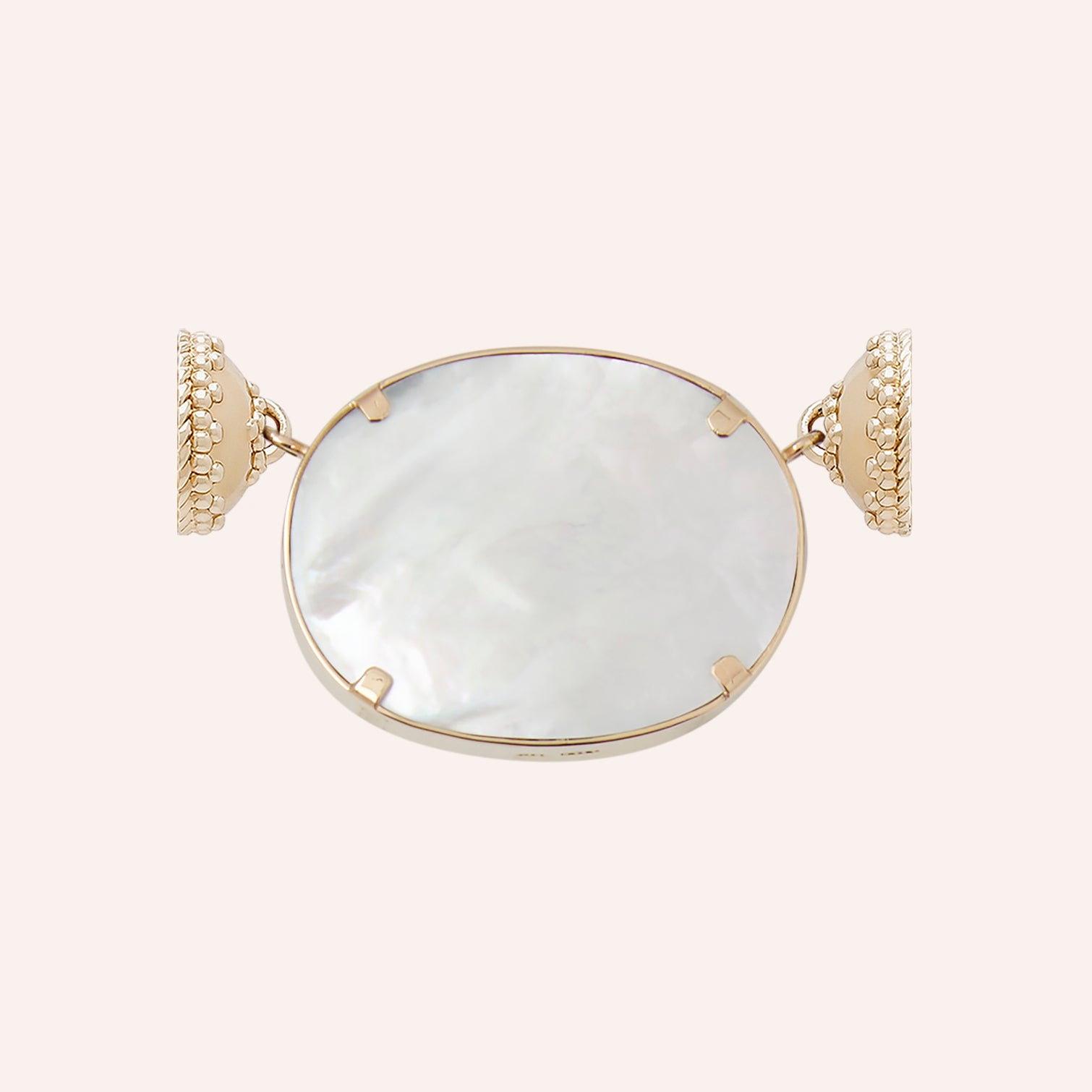 Clear Quartz with Pyrite Oval Centerpiece