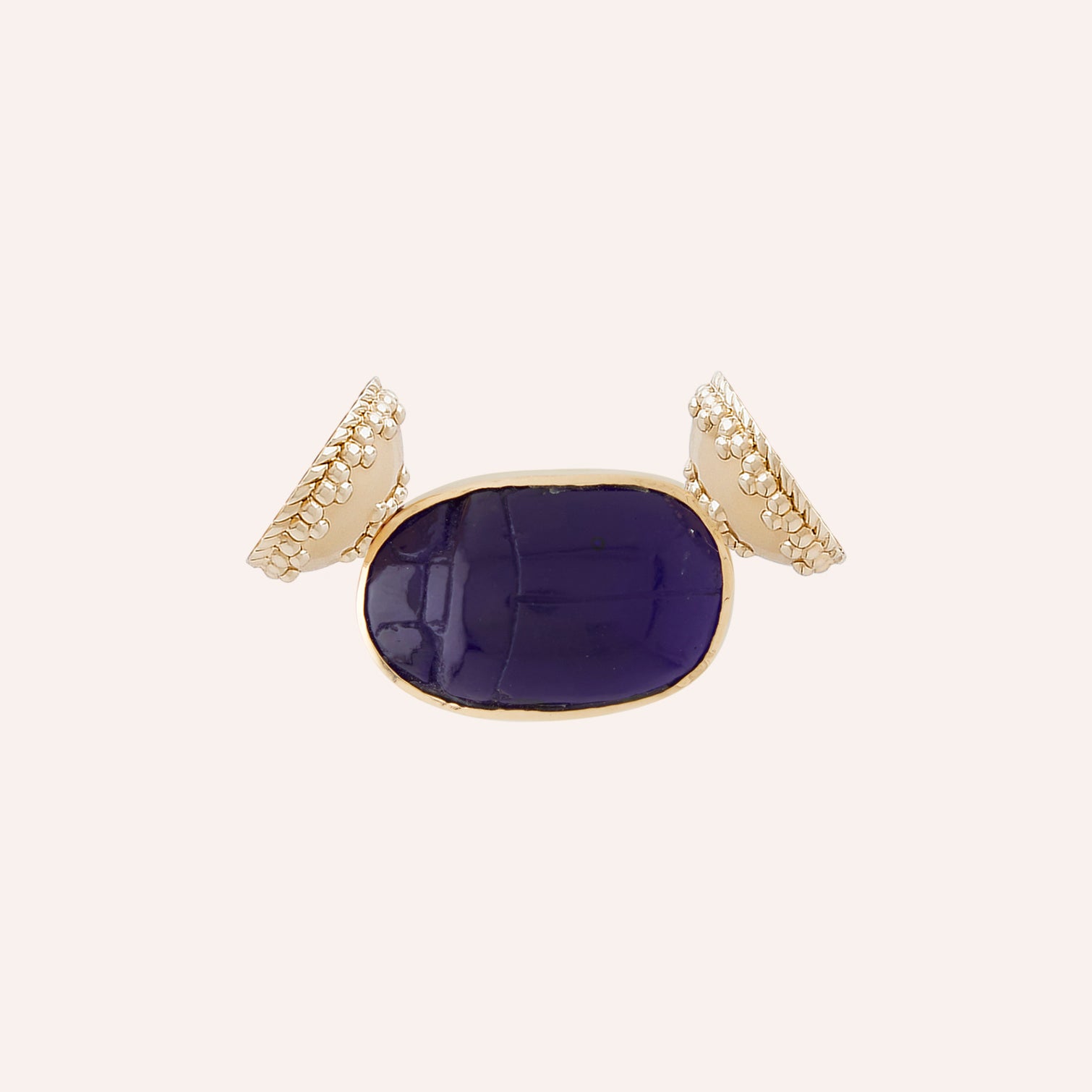 Classic Purple Tanzanite Scarab Chiara Glass Centerpiece
