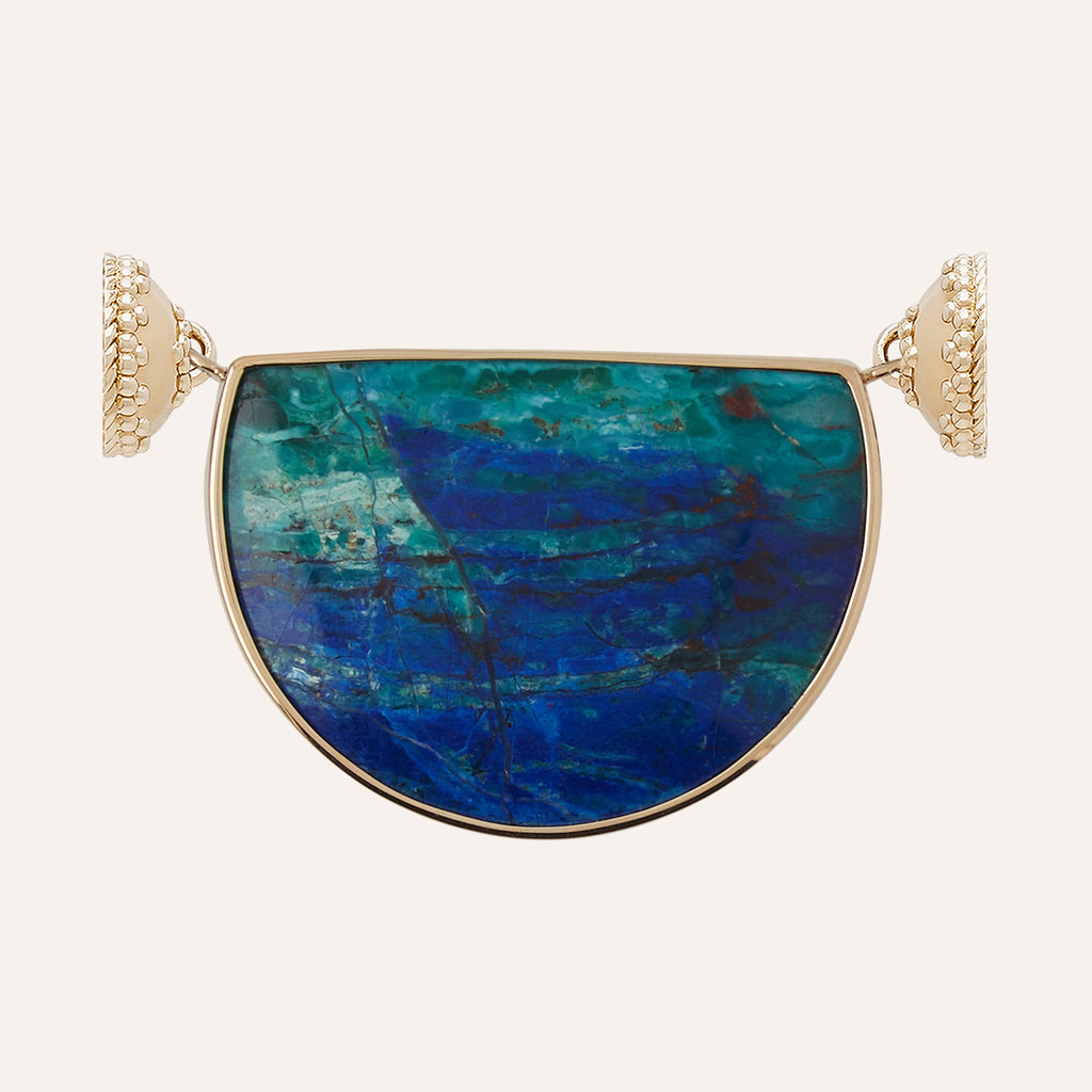 Bluebird Azurite Half Moon Centerpiece