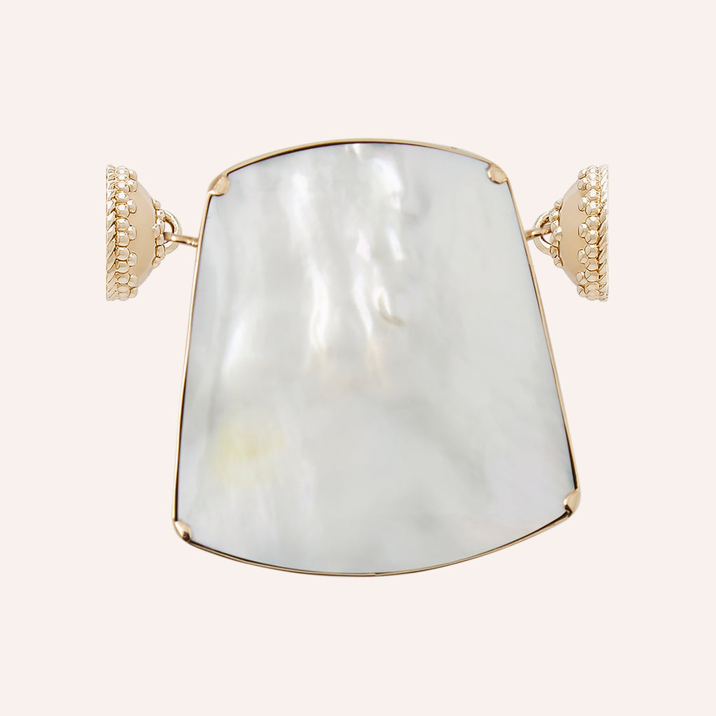 Red Opalized Wood Large Shield Centerpiece