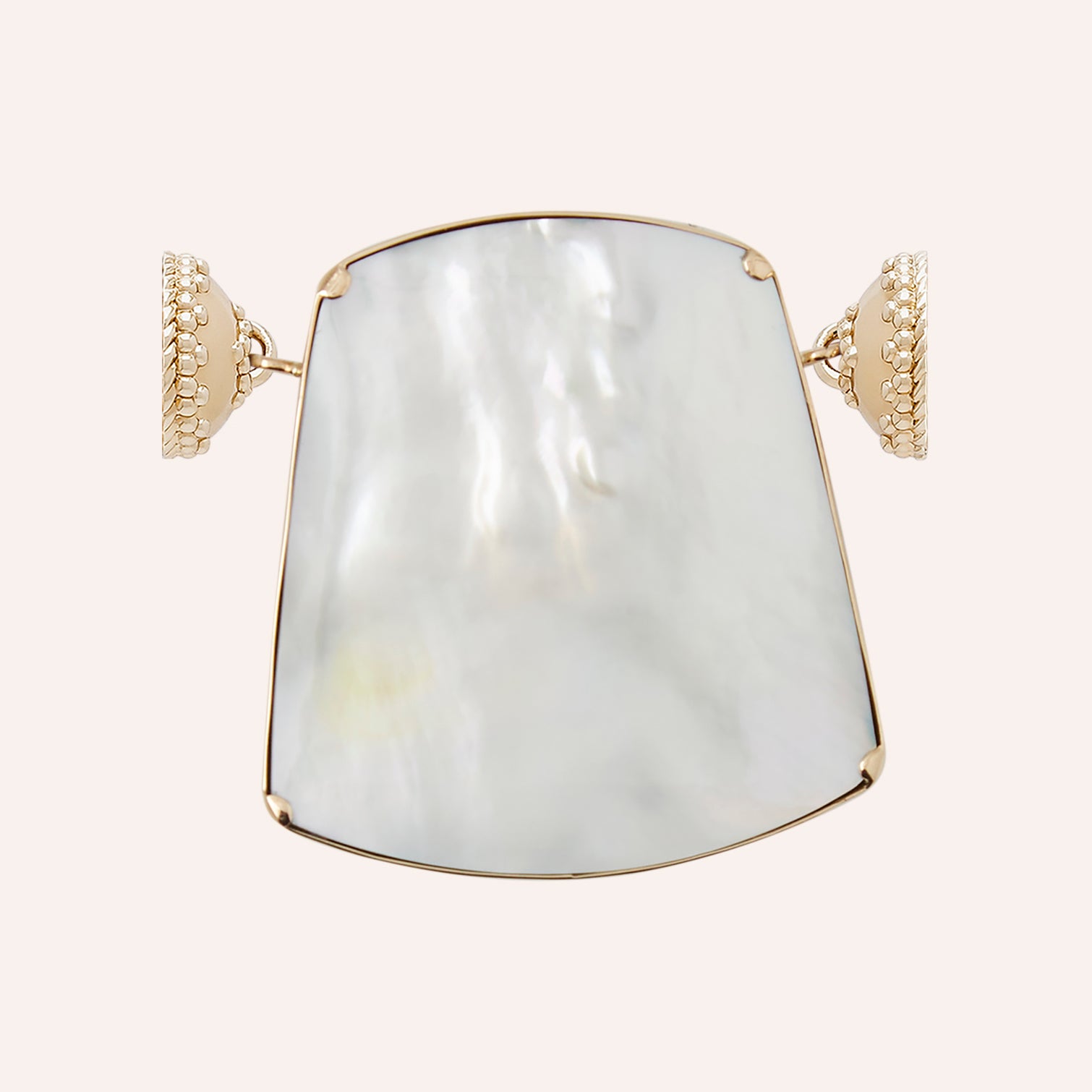Red Opalized Wood Large Shield Centerpiece