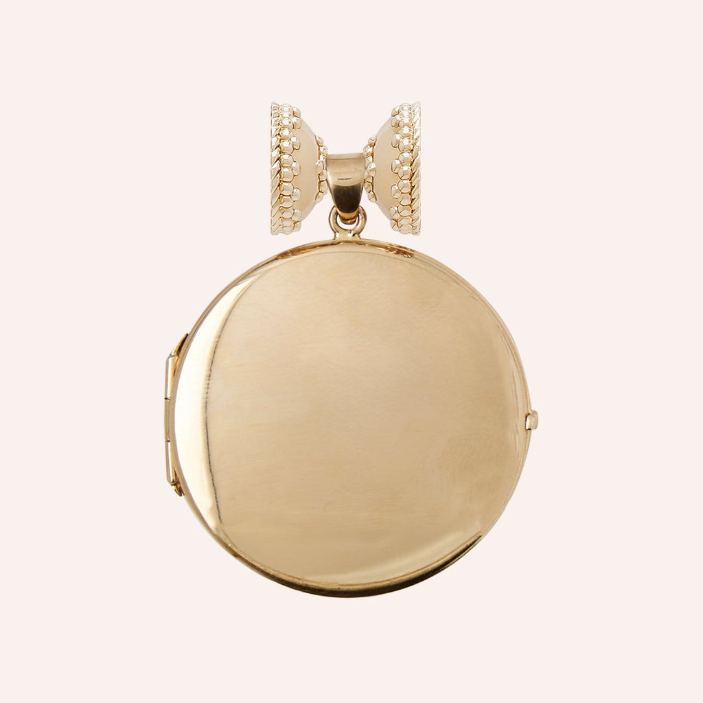 Large 14K Gold Locket Centerpiece