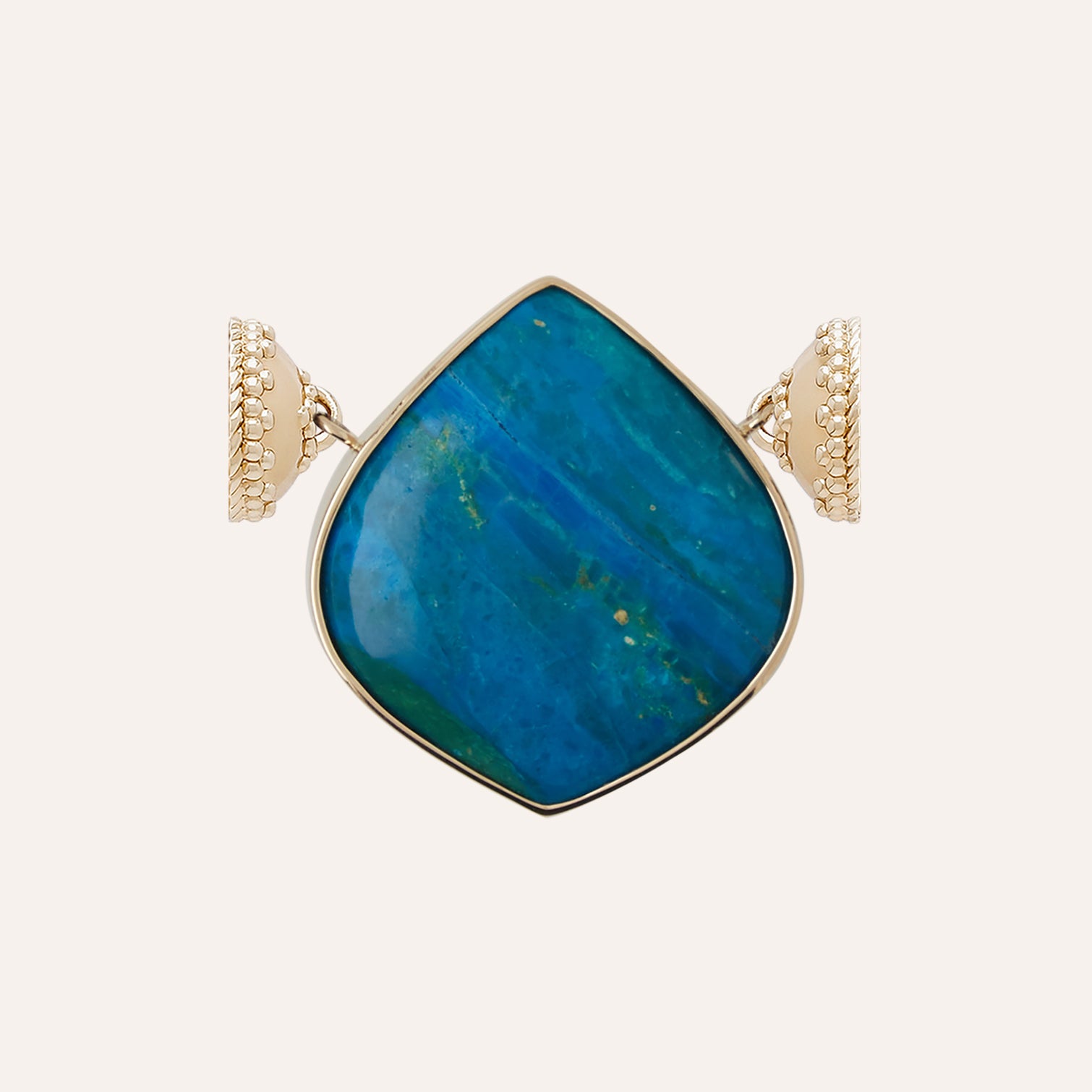 Small Blue Opaline Sculpted Cabochon Centerpiece