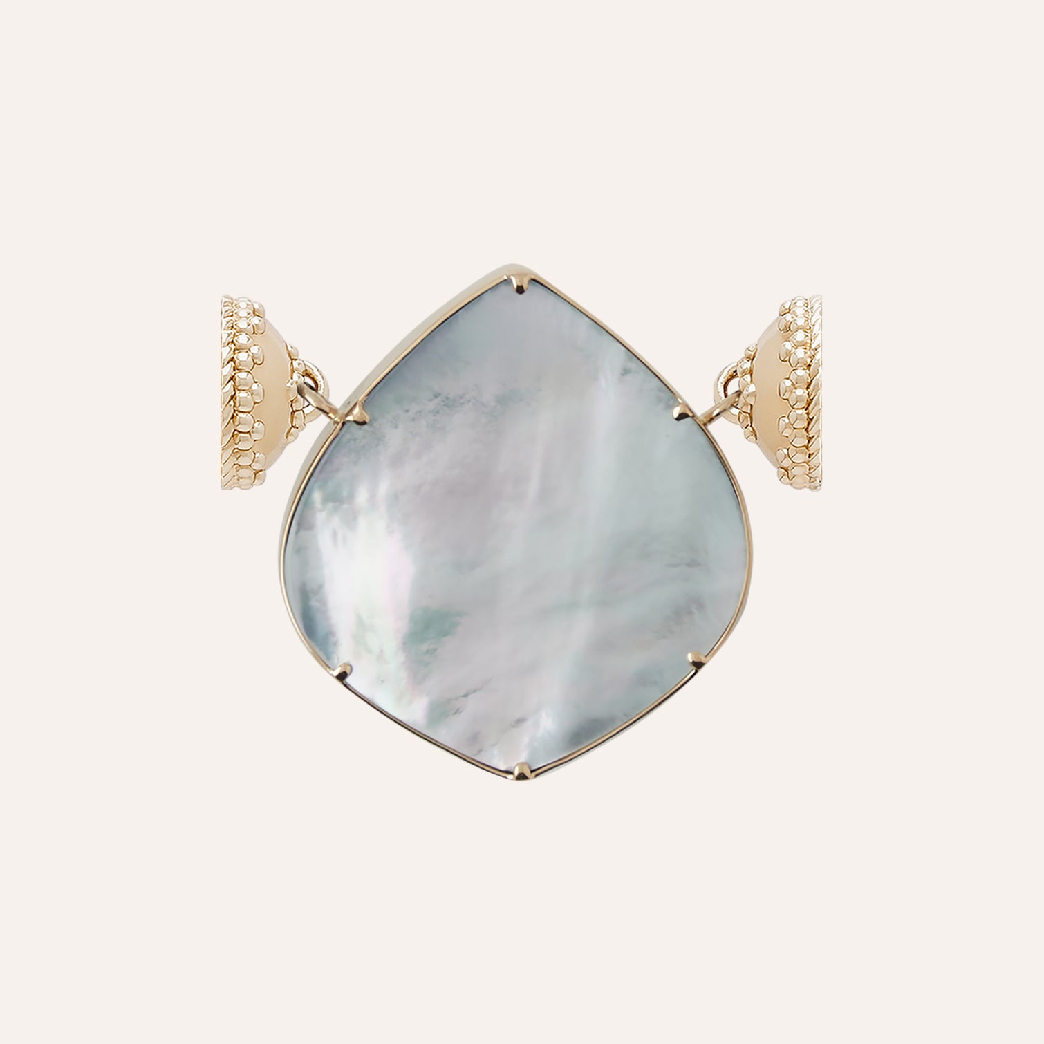 Small Blue Opaline Sculpted Cabochon Centerpiece