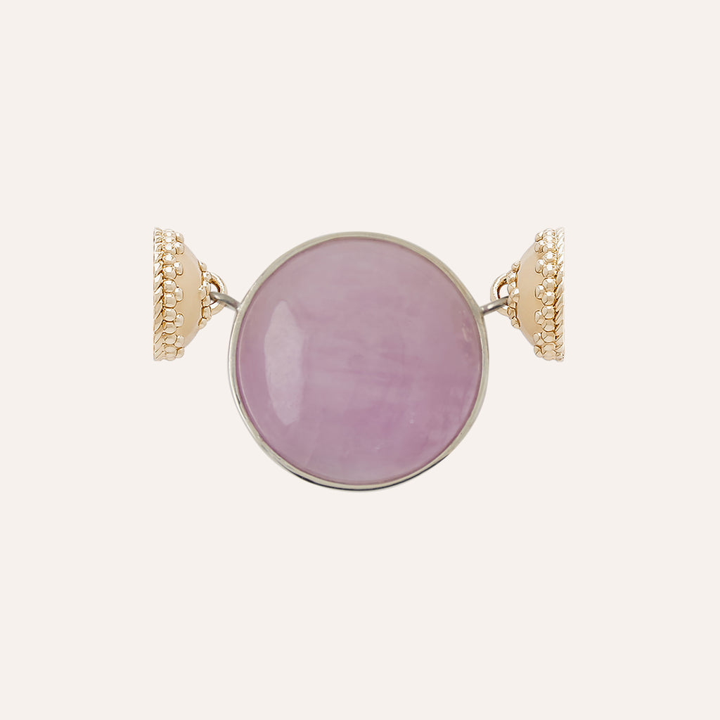Pink Kunzite Round Cabochon Centerpiece