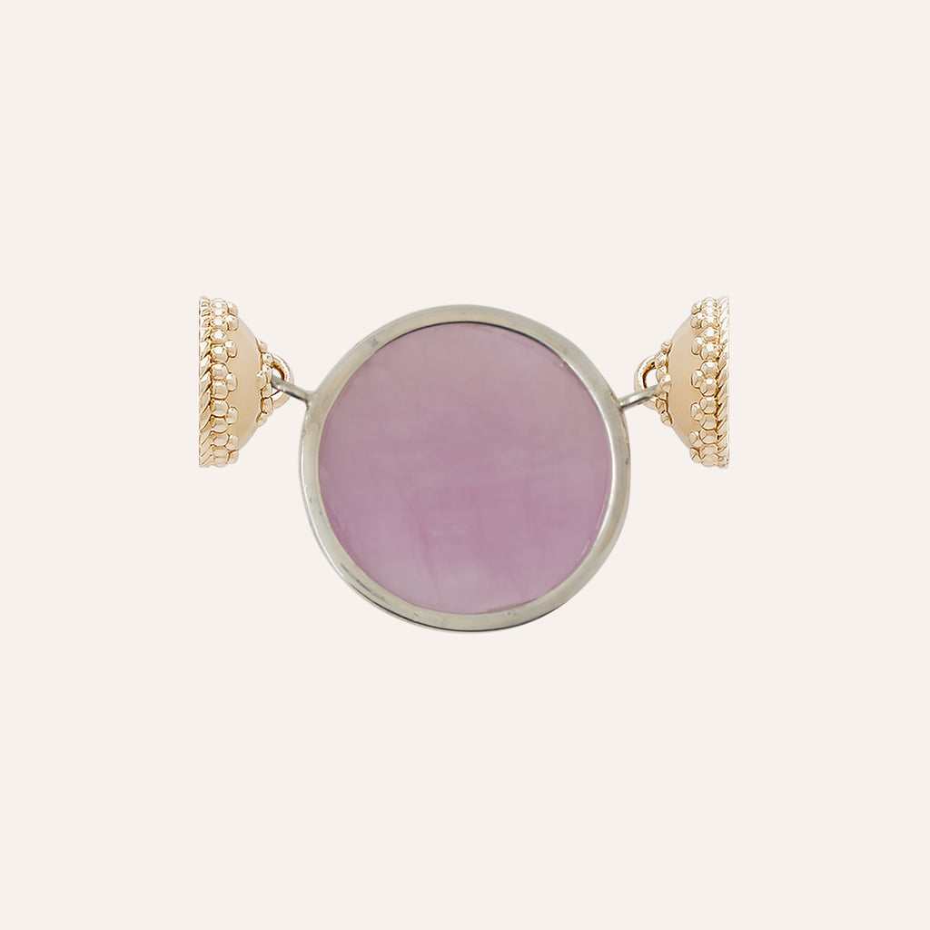 Pink Kunzite Round Cabochon Centerpiece
