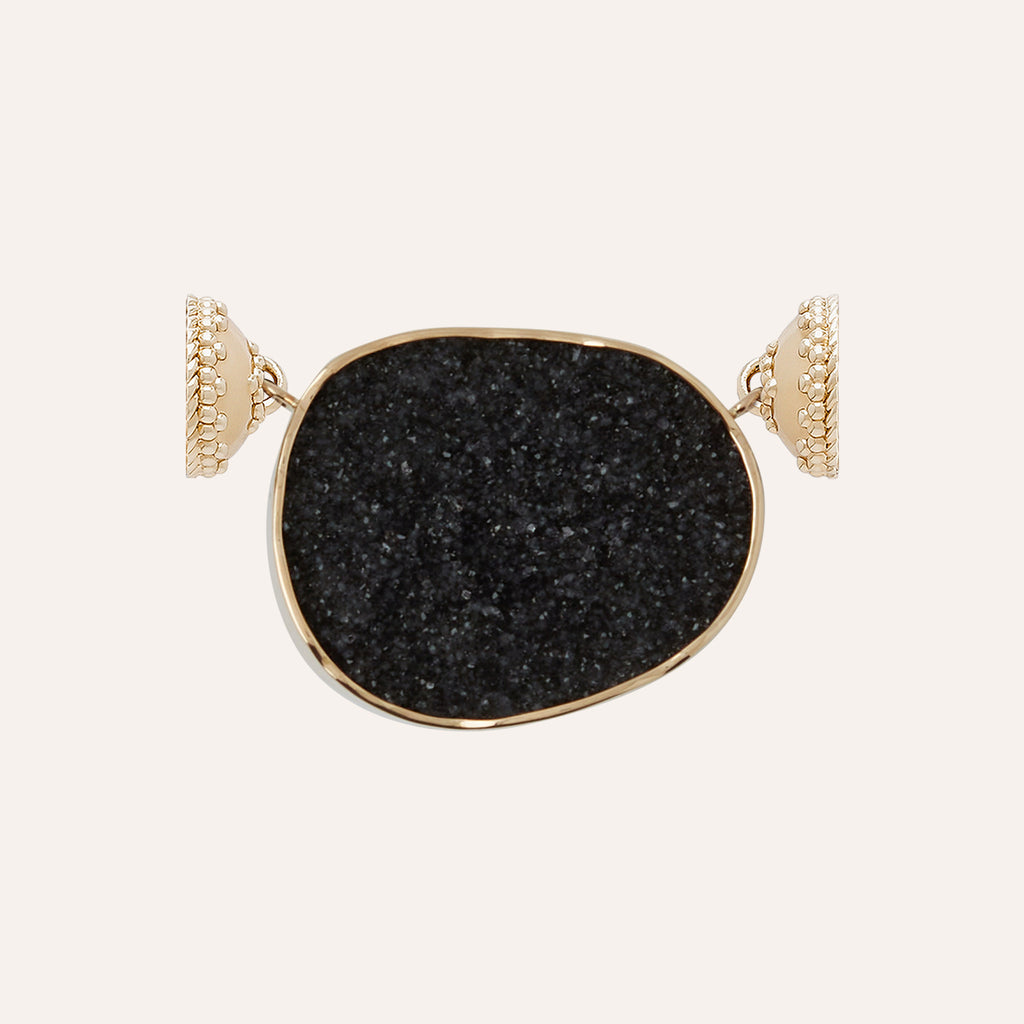 Black Druzy Irregular Centerpiece