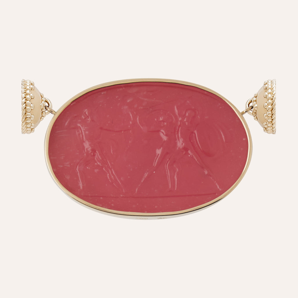 Classic Heroic Battle Pink Chiara Glass Centerpiece