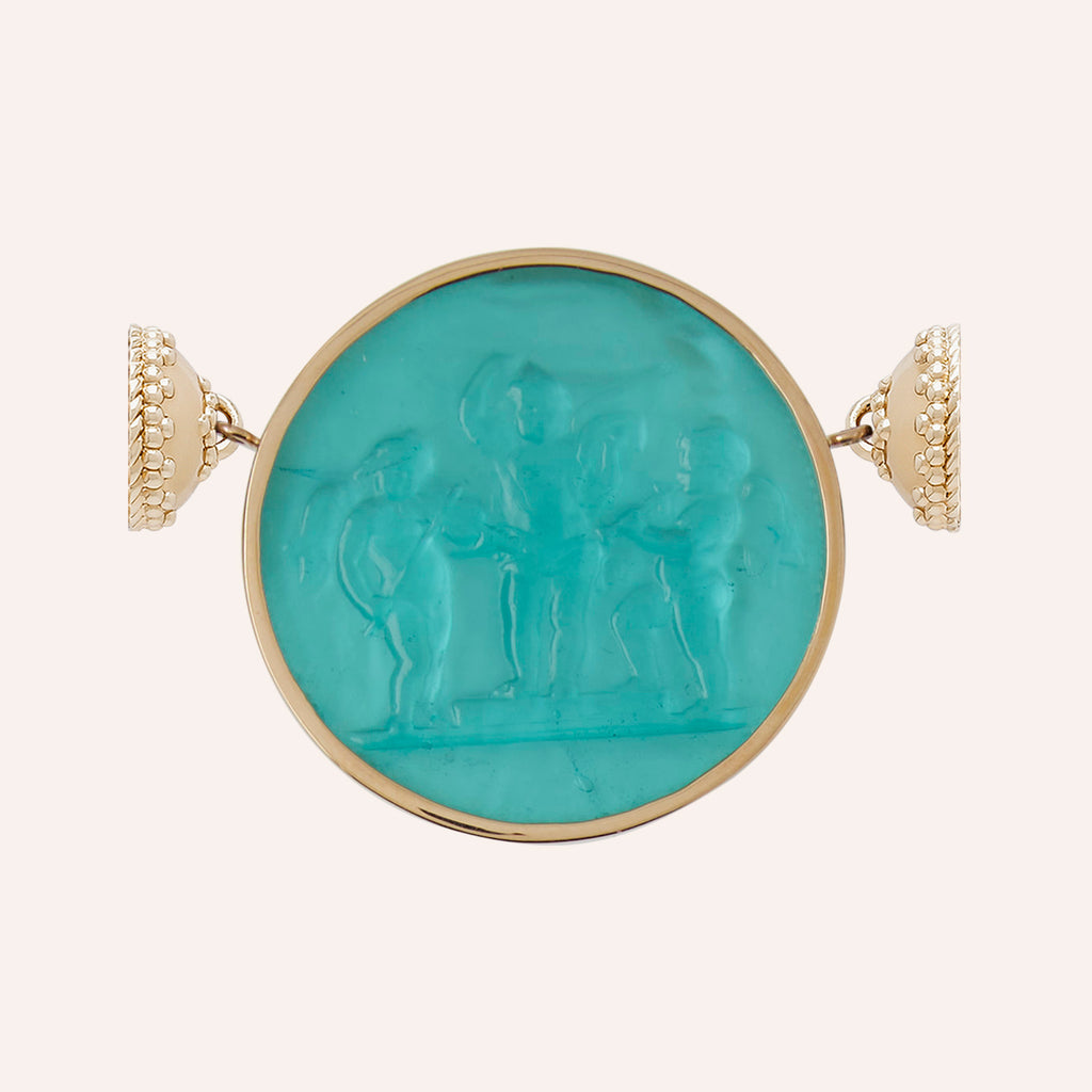 Classic Angel Symphony Paraiba Chiara Glass Centerpiece