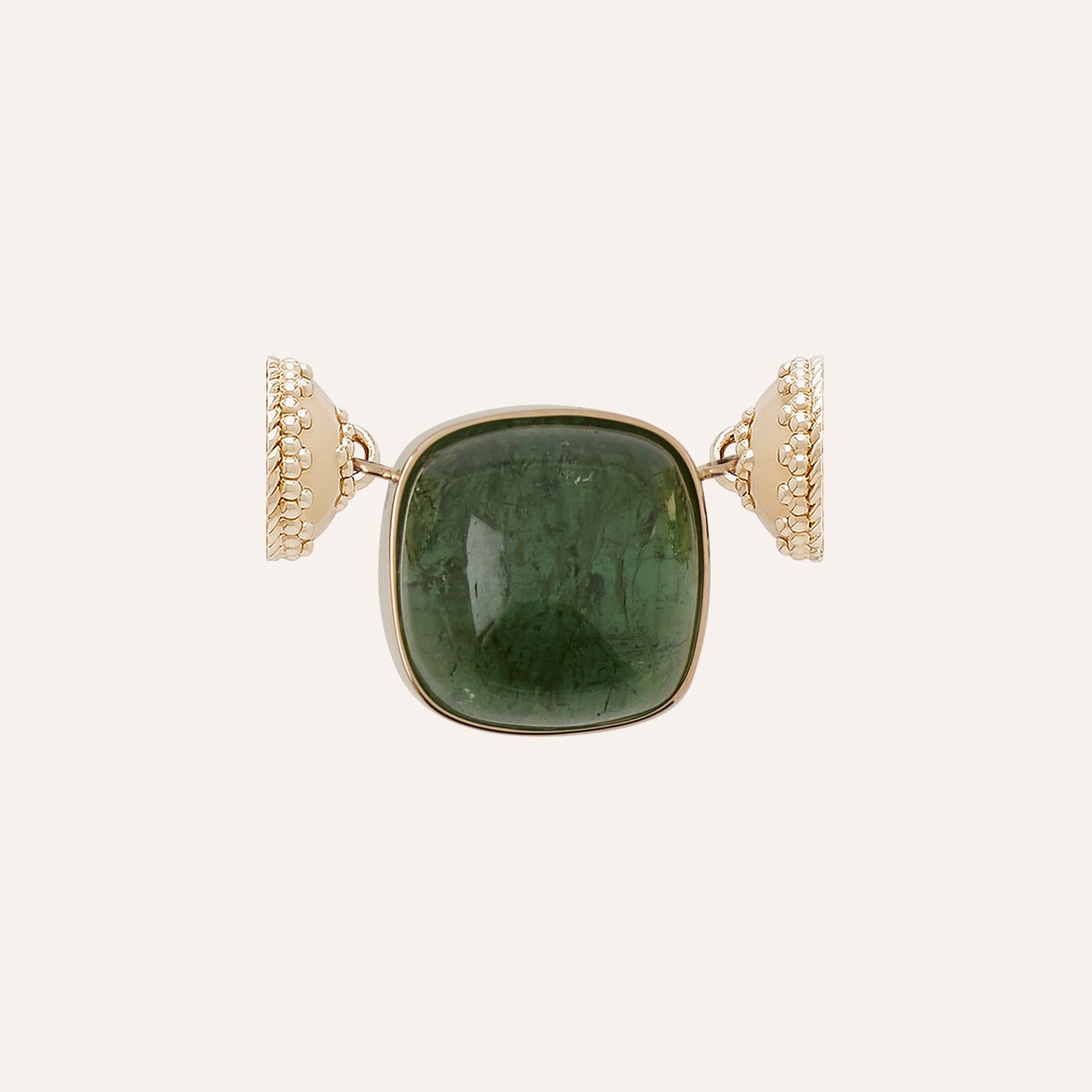 Candy Green Tourmaline Square Cabochon Centerpiece