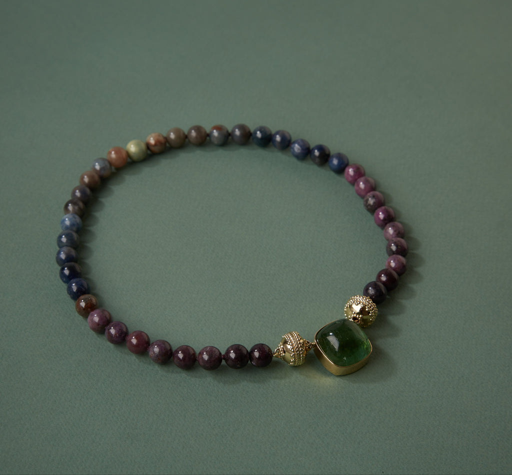 Victoire Rainbow Sapphire 10mm Necklace