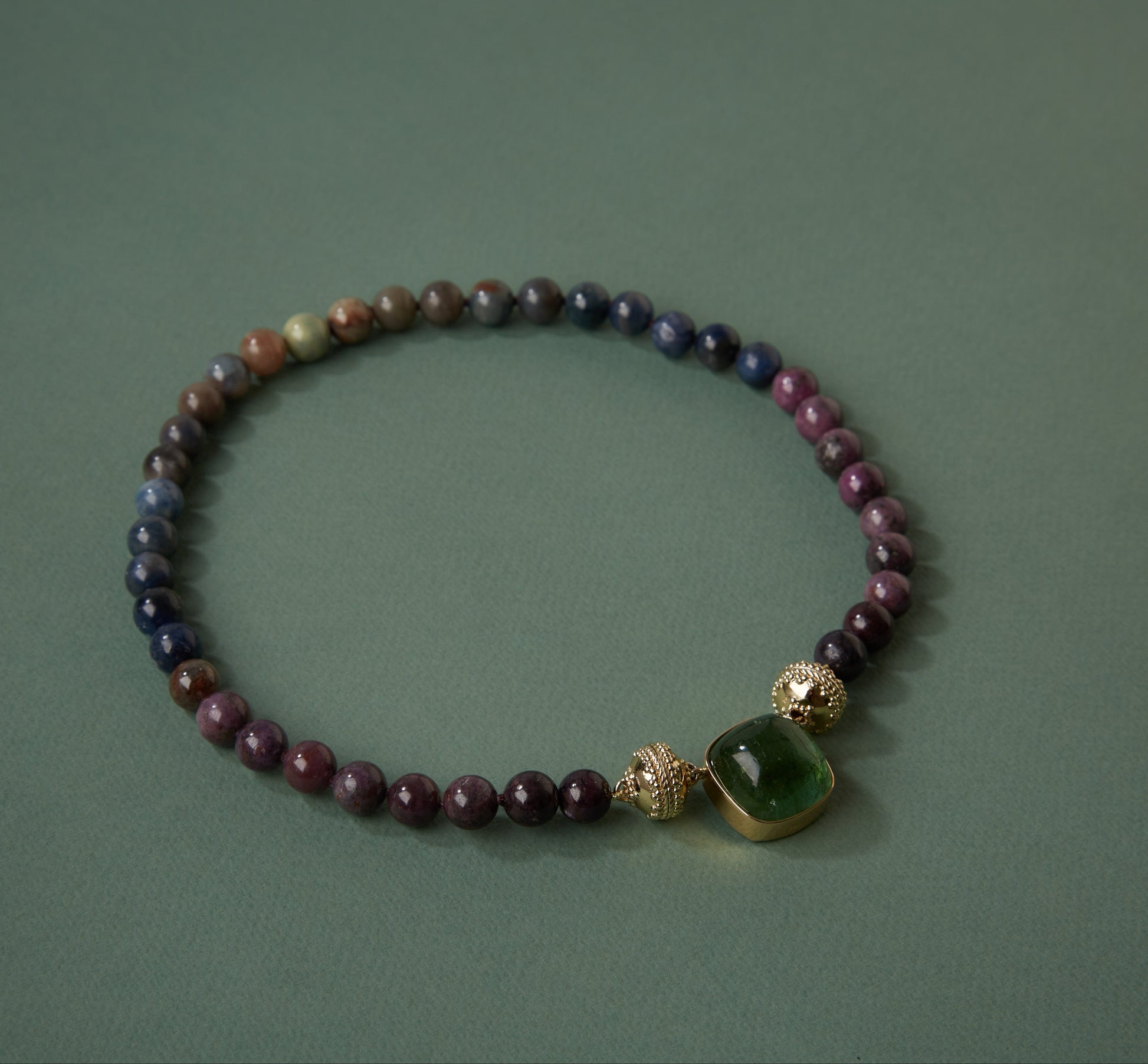 Victoire Rainbow Sapphire 10mm Necklace