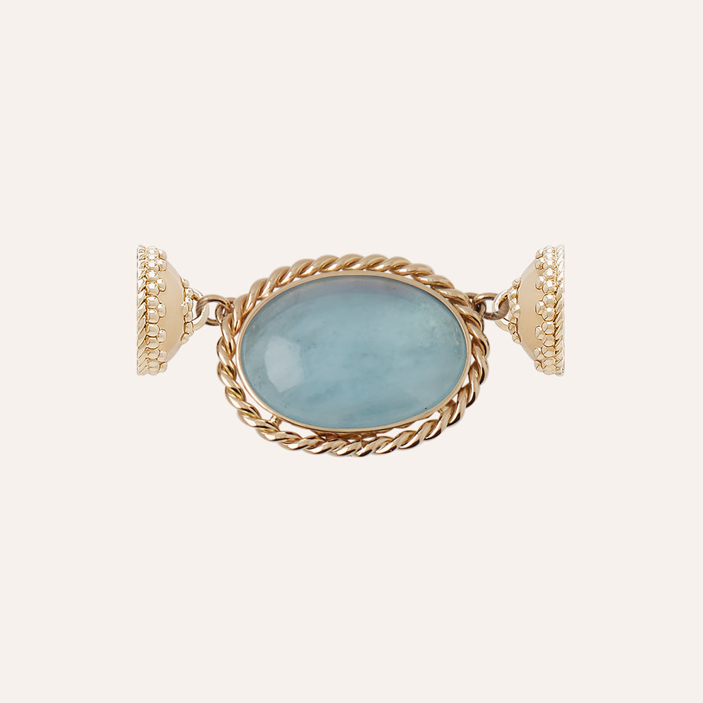 Candy Aquamarine Oval Cabochon Centerpiece