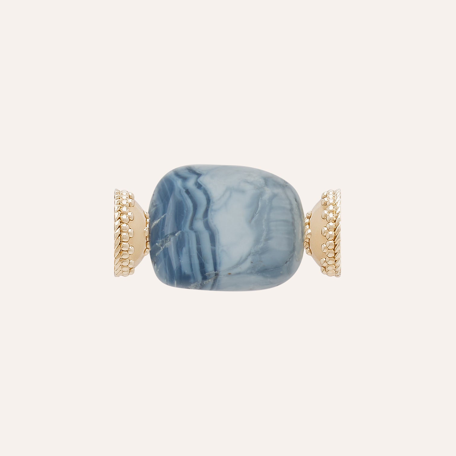 Striped Light Blue Opal Centerpiece