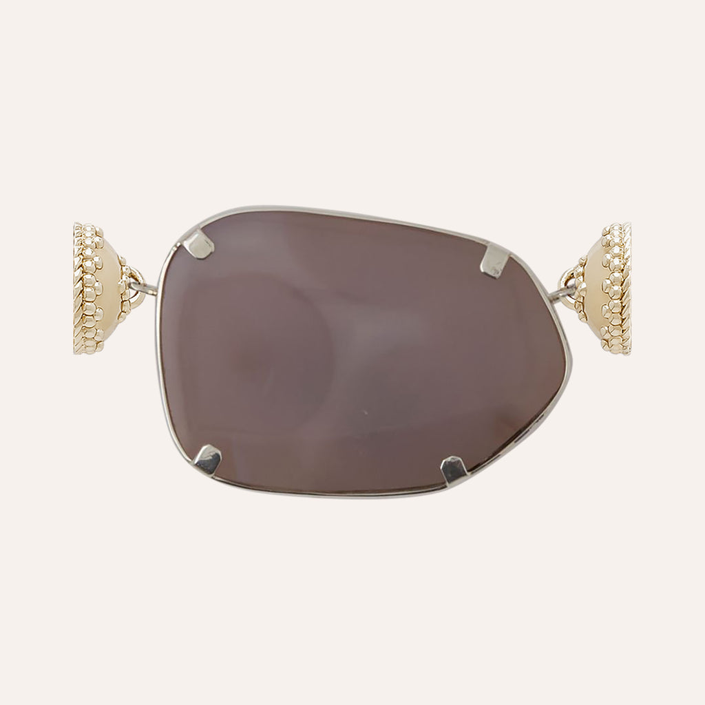 Purple Agate Druzy Irregular Centerpiece